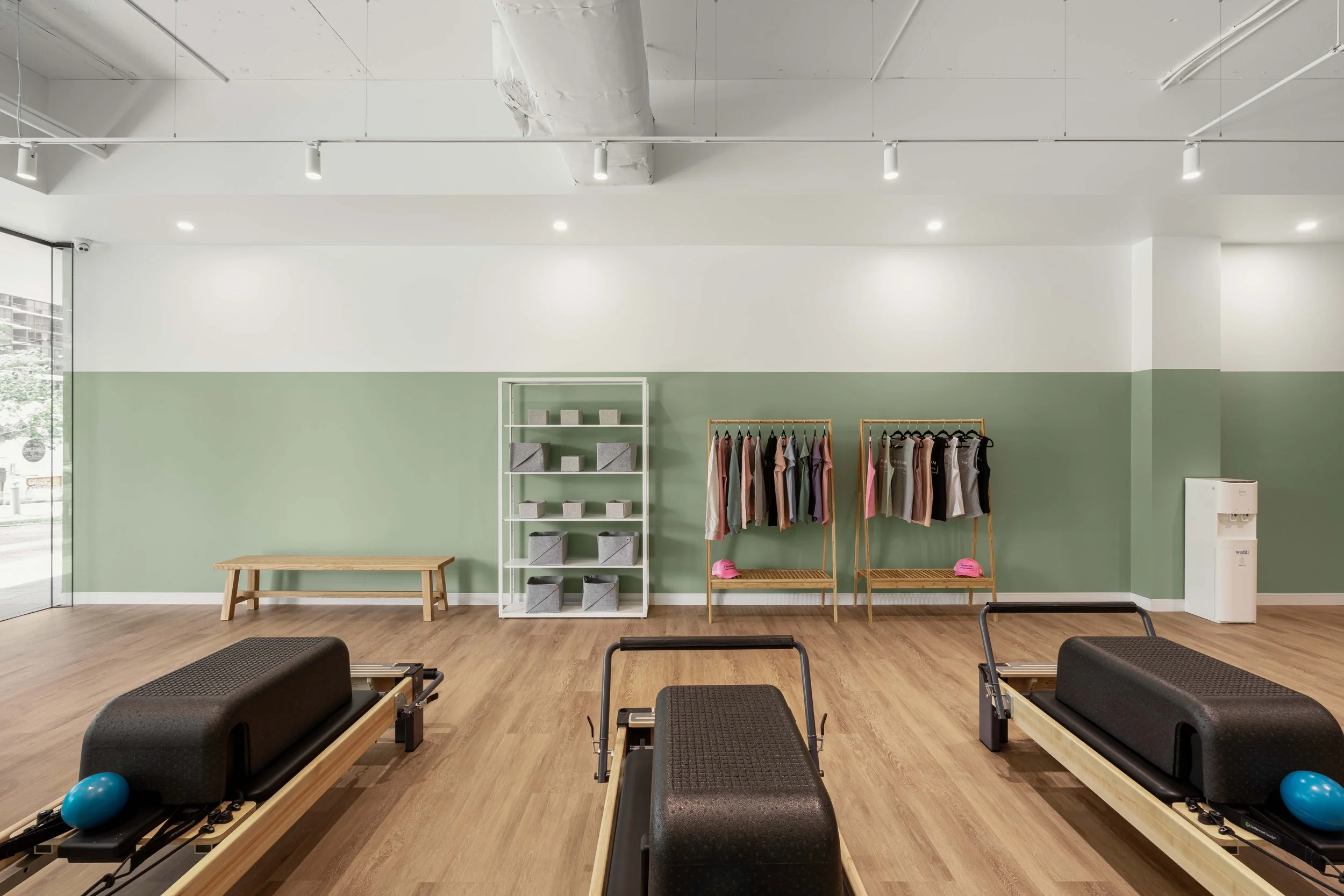 Premium Pilates Milton | Pilates Studio Interior Design Brisbane

This Premium Pilates studio in Milton showcases a contemporary wellness interior designed to support movement, comfort, and a premium client experience. The space features a calming pa