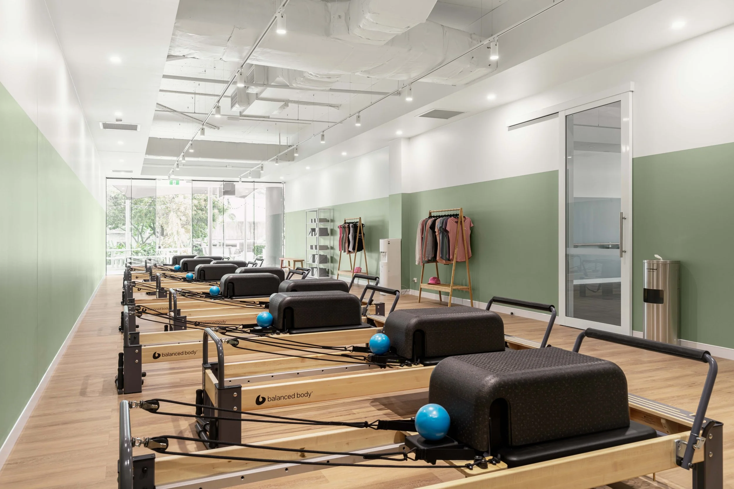 Premium Pilates Milton | Pilates Studio Interior Design & Wellness Fitout Brisbane

This Premium Pilates Milton studio showcases a contemporary wellness interior designed to support movement, comfort, and a premium client experience. The space featur