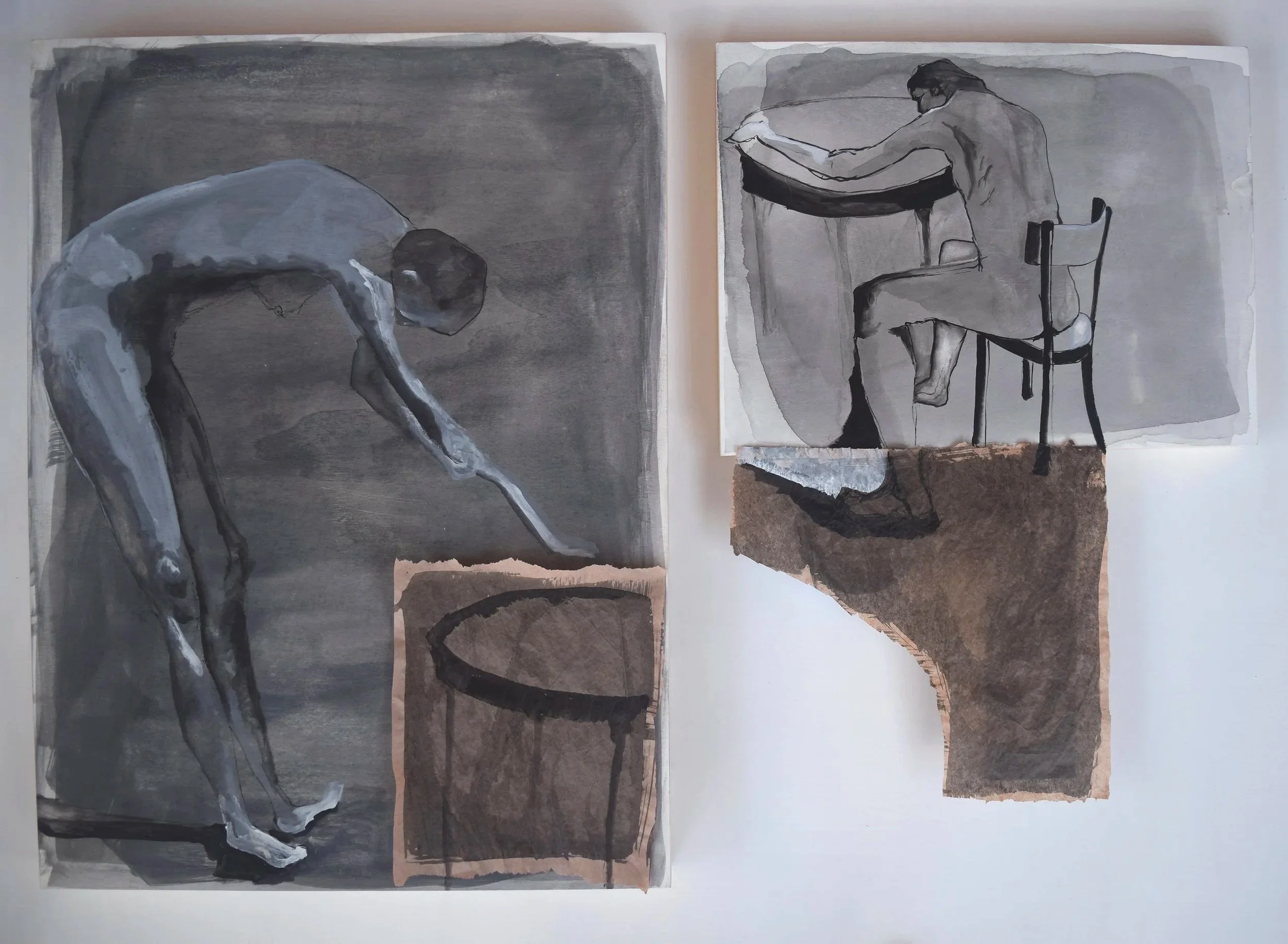 Photograph: Robyn Wood Images
Installation View: Untitled, Ink wash on board, tissue paper.