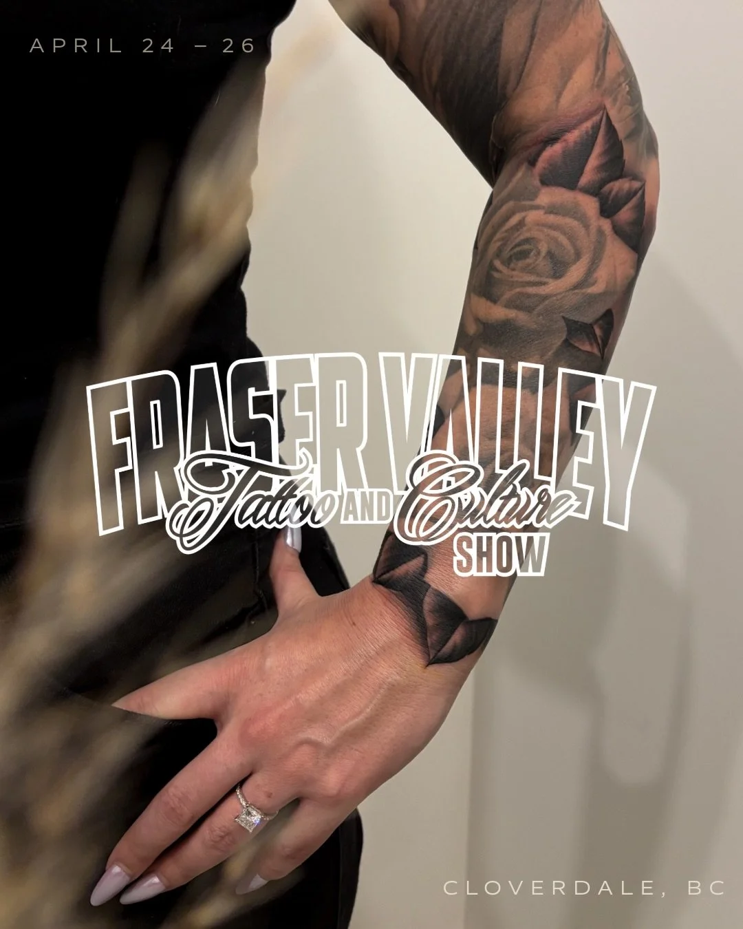 CLOVERDALE! 

I will be at the Fraser Valley Tattoo &amp; Culture Show (@vancouvertattooshow) APRIL 24 &mdash; 26 alongside my beautiful and talented friends of @aesthetetattoostudio! 🤍

I am booking for FRIDAY, APRIL 24th and SATURDAY, APRIL 25th. 