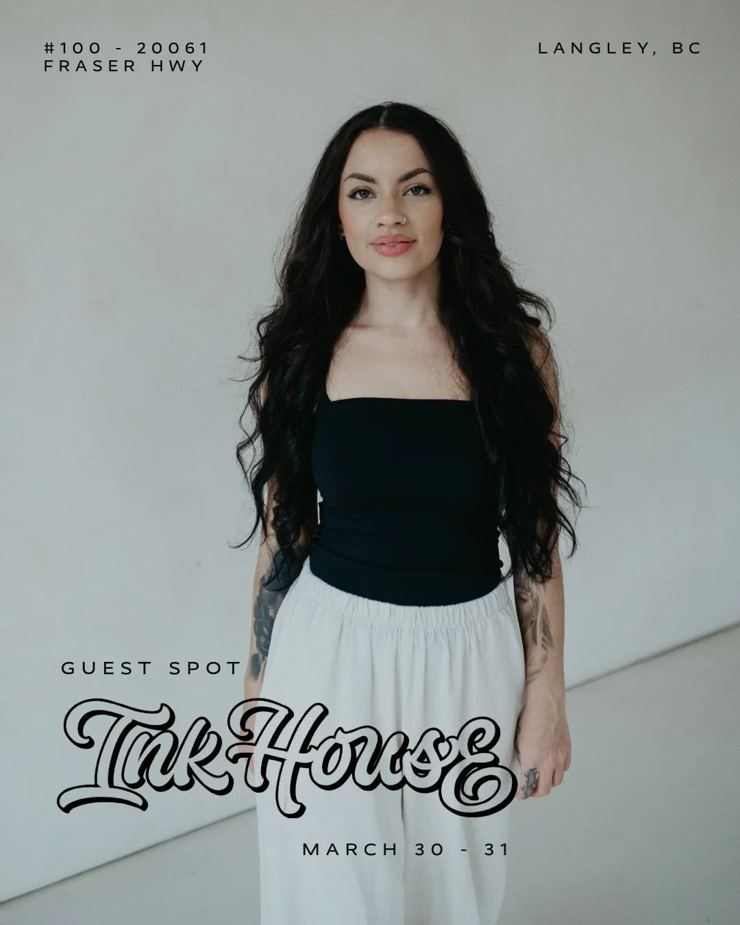&mdash; LANGLEY, BC &mdash;

I will be guest spotting with the ever so talented @kyrainks and her team at @inkhousetattoobc MARCH 30 - 31!&nbsp;✨

I have both days available for FULL DAY sessions. All ideas are welcome, but I would particularly love 