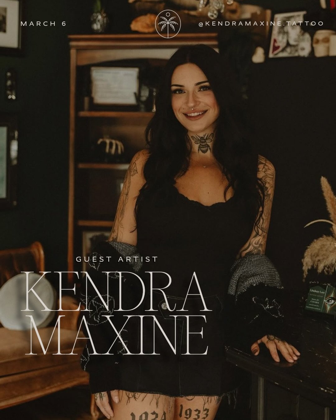 &mdash; CHILLIWACK &mdash;

GUEST ARTIST @kendramaxine.tattoo will be joining us in the studio FRIDAY, MARCH 6th! ✨ you might remember that her last guest spot unfortunately had to be postponed due to extreme weather conditions&hellip; well, the time