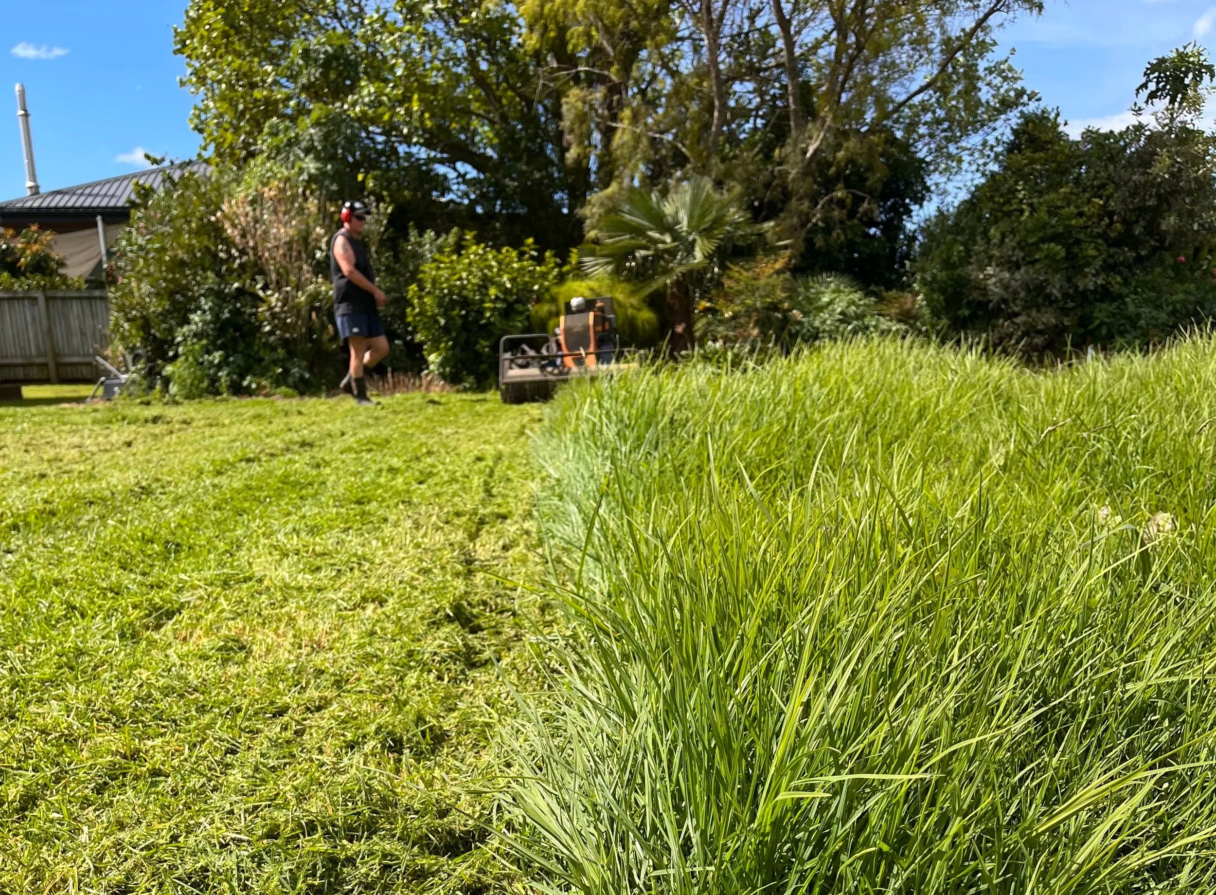 GRazer NZ providing general mowing services on residential property.