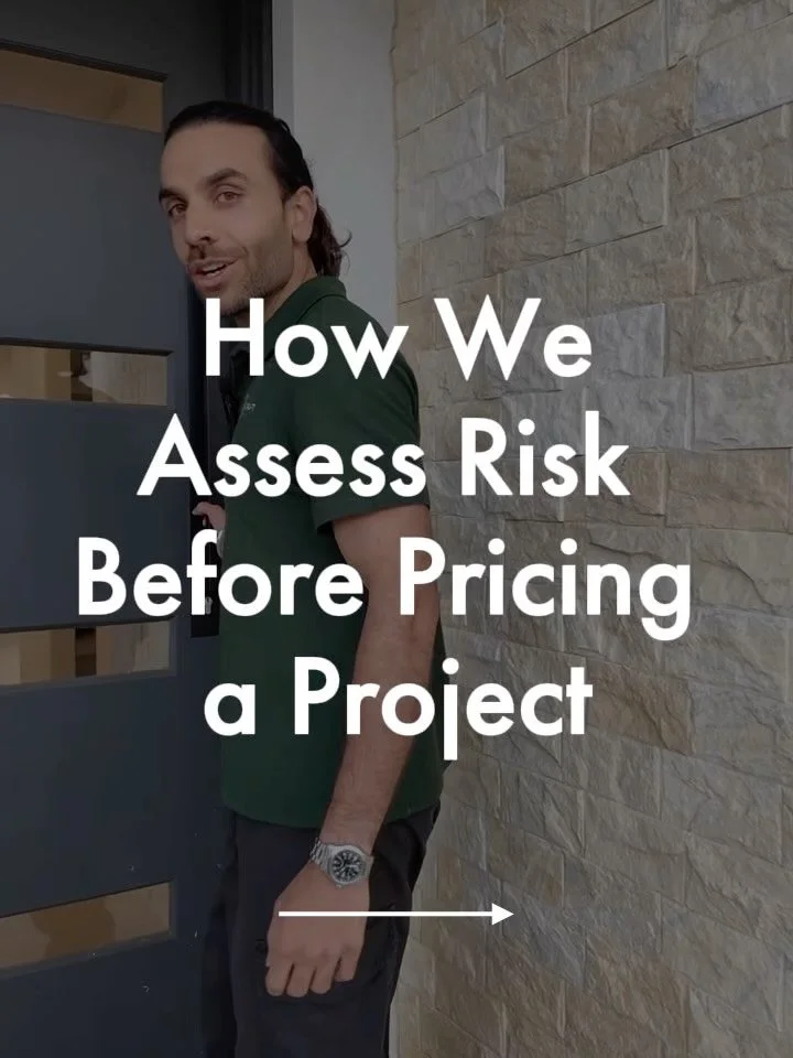 Before we ever talk numbers, we talk risk.

Soil. Slope. Access. Services. Design.

If these aren&rsquo;t clear, your &ldquo;quote&rdquo; is just a guess, and guesswork is where blowouts begin.&nbsp;The best builders don&rsquo;t rush pricing. They re