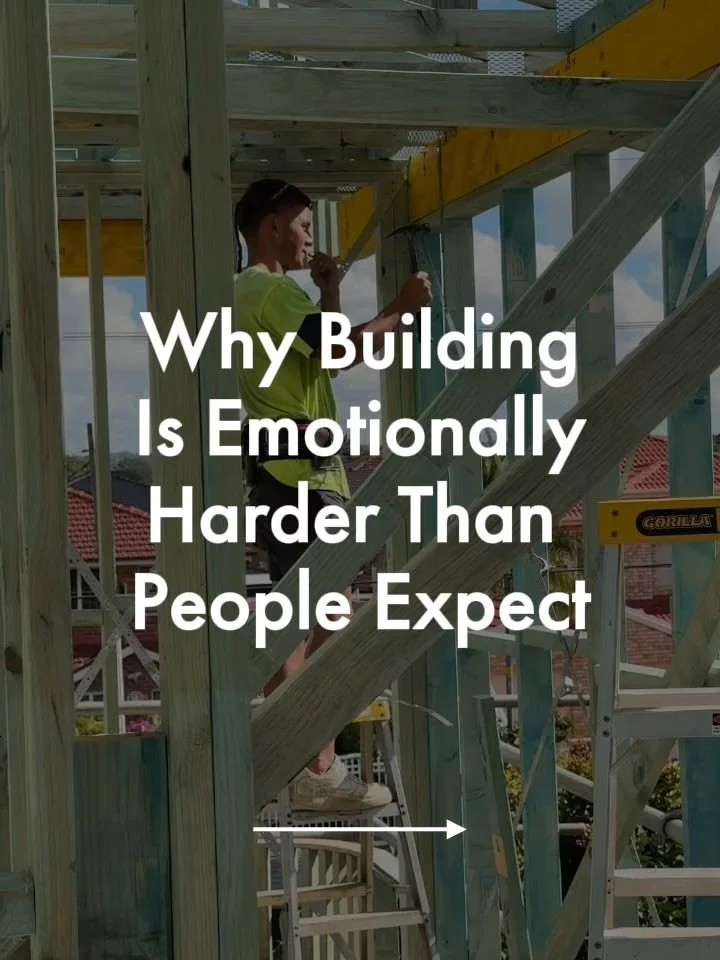 People often prepare for the budget side of building, but not always the emotional side.

There are big decisions, moving timelines, unexpected changes, and a lot of pressure to &ldquo;get it right.&rdquo;

That stress is normal.

What makes the diff