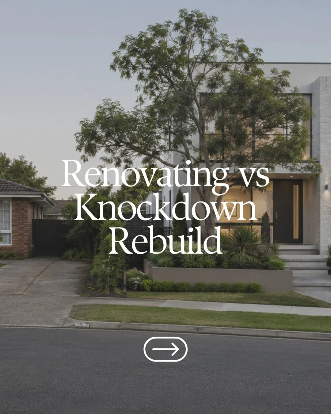 One of the biggest questions homeowners face is whether to renovate or start again with a knockdown rebuild.

The reality is there&rsquo;s no universal answer.

In some cases, renovating makes perfect sense, especially when the existing home has good