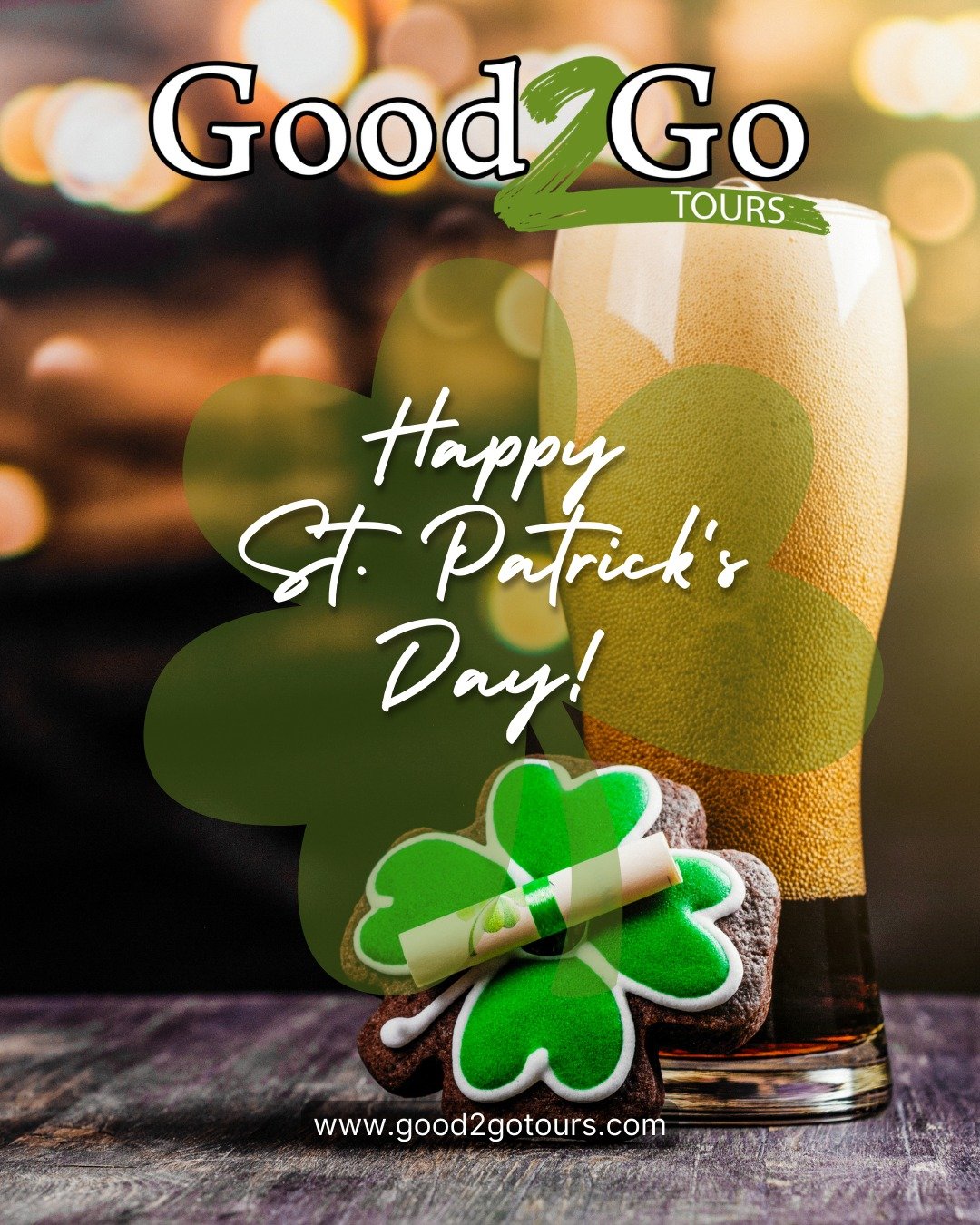 Happy St. Patrick's Day ☘️🍻 

May your pints be full, your craic be mighty, and your designated driver be sorted 😉

.
.
.

#good2gotours #stpatricksday #happystpatricksday #cheers #craftbeer #goldcoasttours #brewrytour #designateddriver #goldcoastl