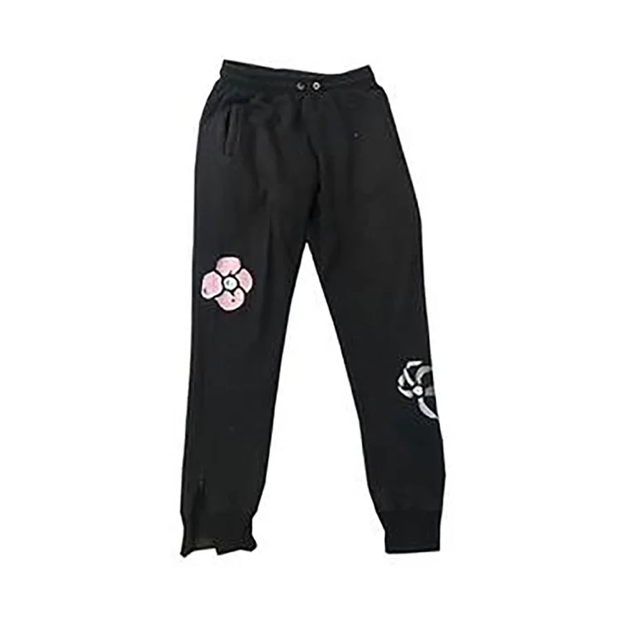 EMBROIDERED FLORAL SWEATPANTS