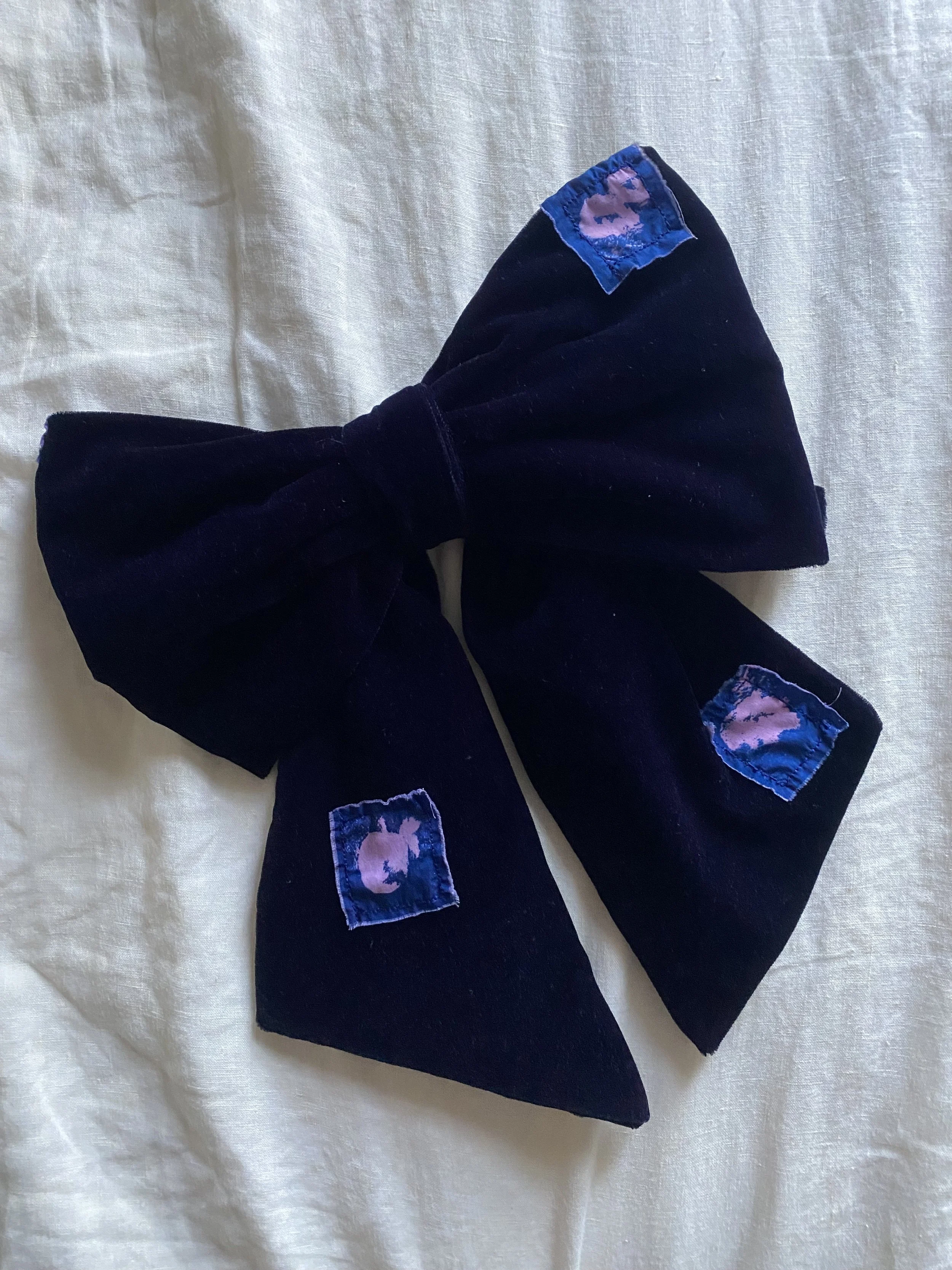 Door Bow Navy Velvet