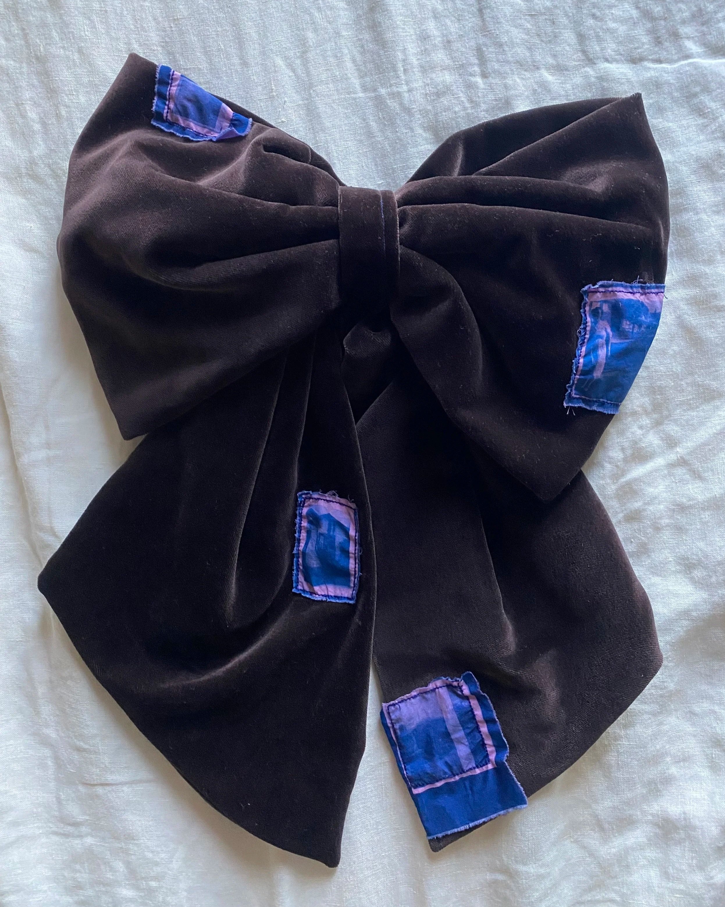 Door Bow Brown Velvet