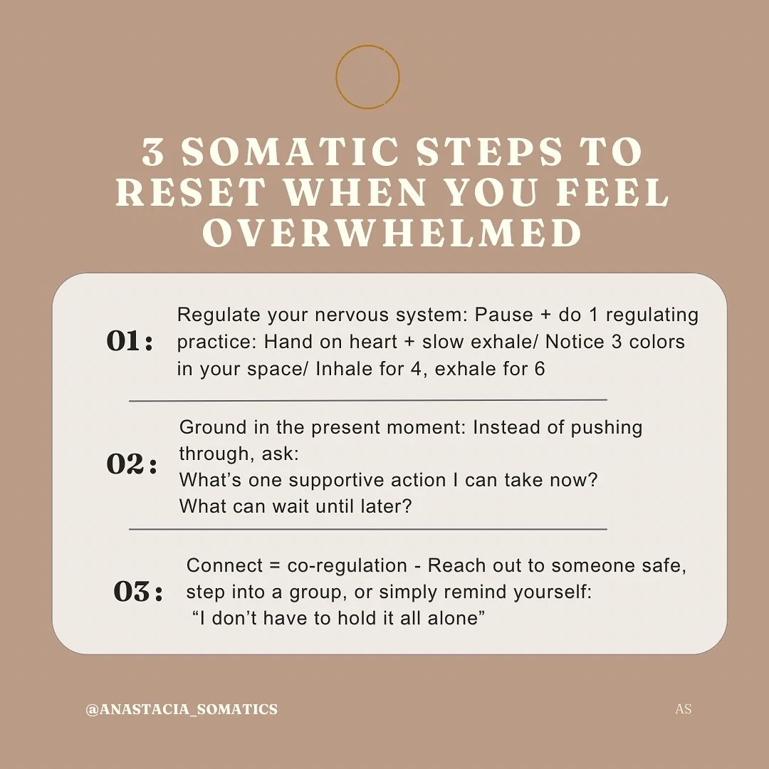 How do you continue building a regulated lifestyle when you find yourself stuck in loops of self-criticism, comparison, overworking, or over-scrolling?

When this happens:

⚡ Your to-do list feels endless and you don&rsquo;t know where to start
⚡ You