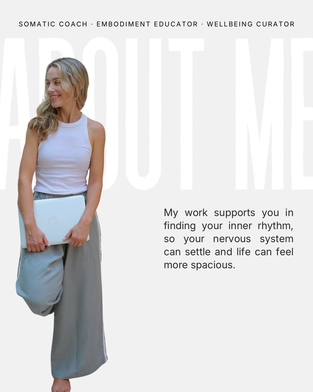 A friend told me I should reintroduce myself&hellip; so here it is 

I&rsquo;m Anastacia, somatic coach, embodiment educator, wellbeing lover, and proud mum.

My work is about helping you find your inner rhythm, so life can feel more spacious.

Happy