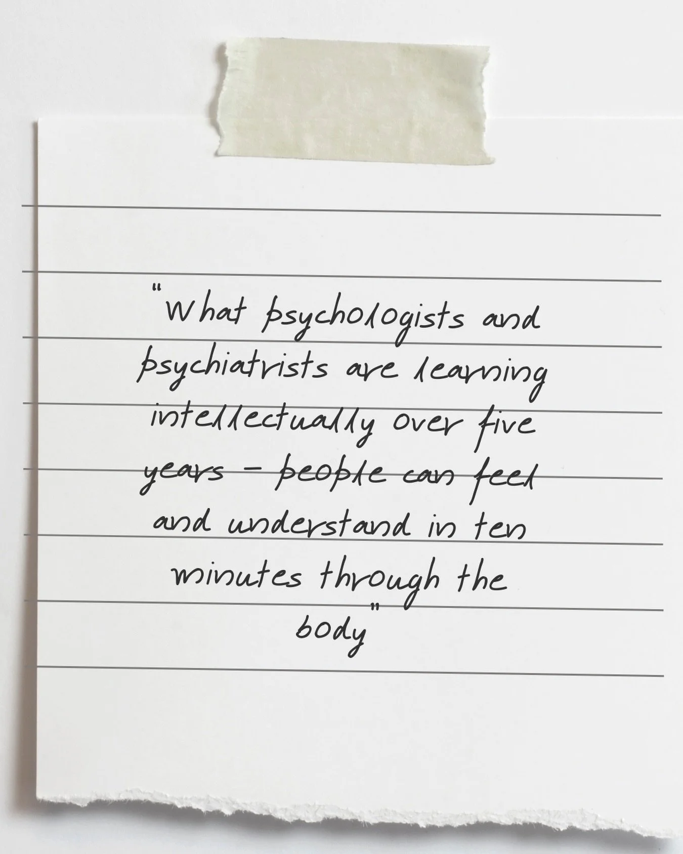 You can&rsquo;t think your way out of dysregulation.

For decades, mental health has focused primarily on cognition:
Insight. Analysis. Understanding. Talking.

All important.
And yet &mdash; incomplete.

Because stress, trauma and chronic overwhelm 