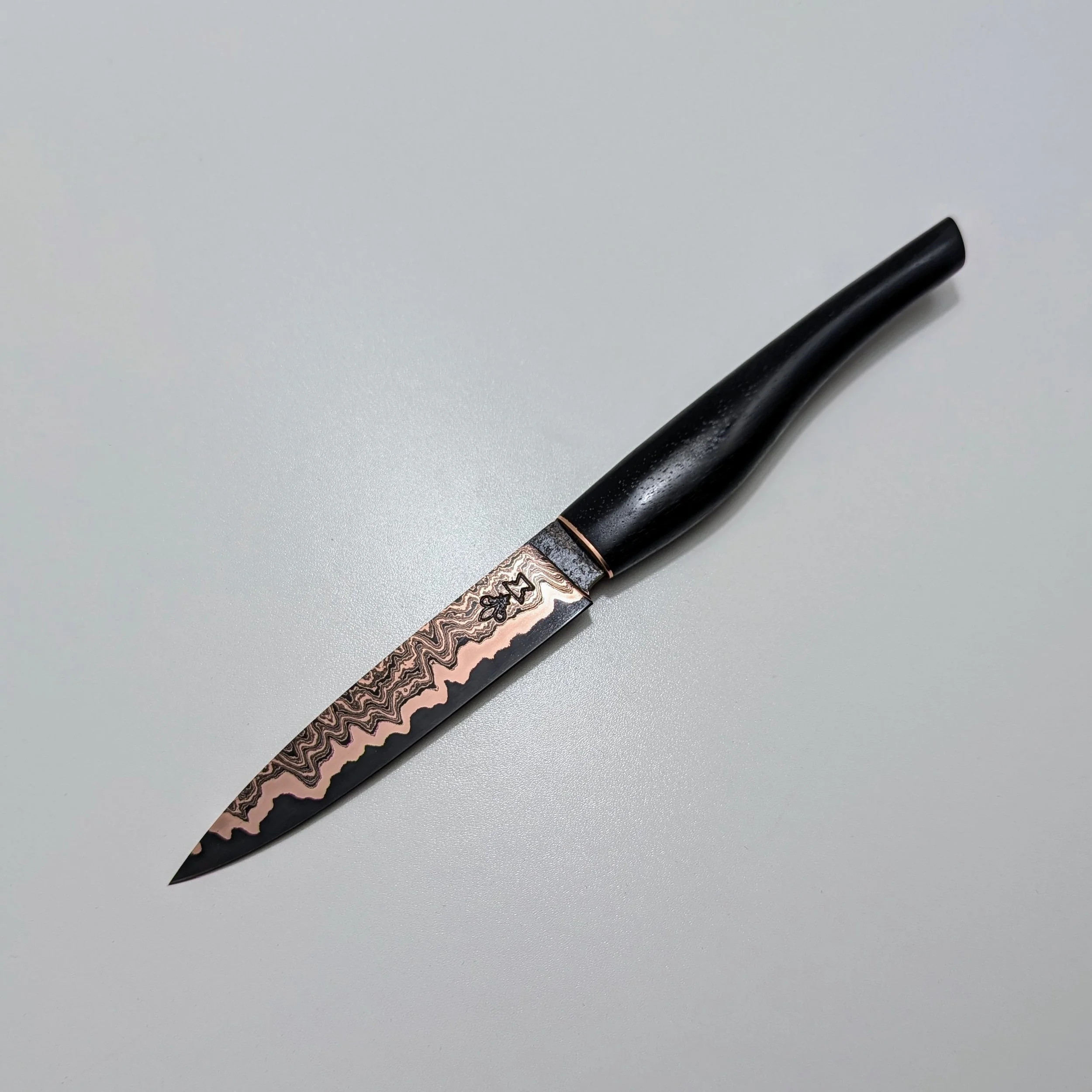 Petit Couteau Damas Cuivre