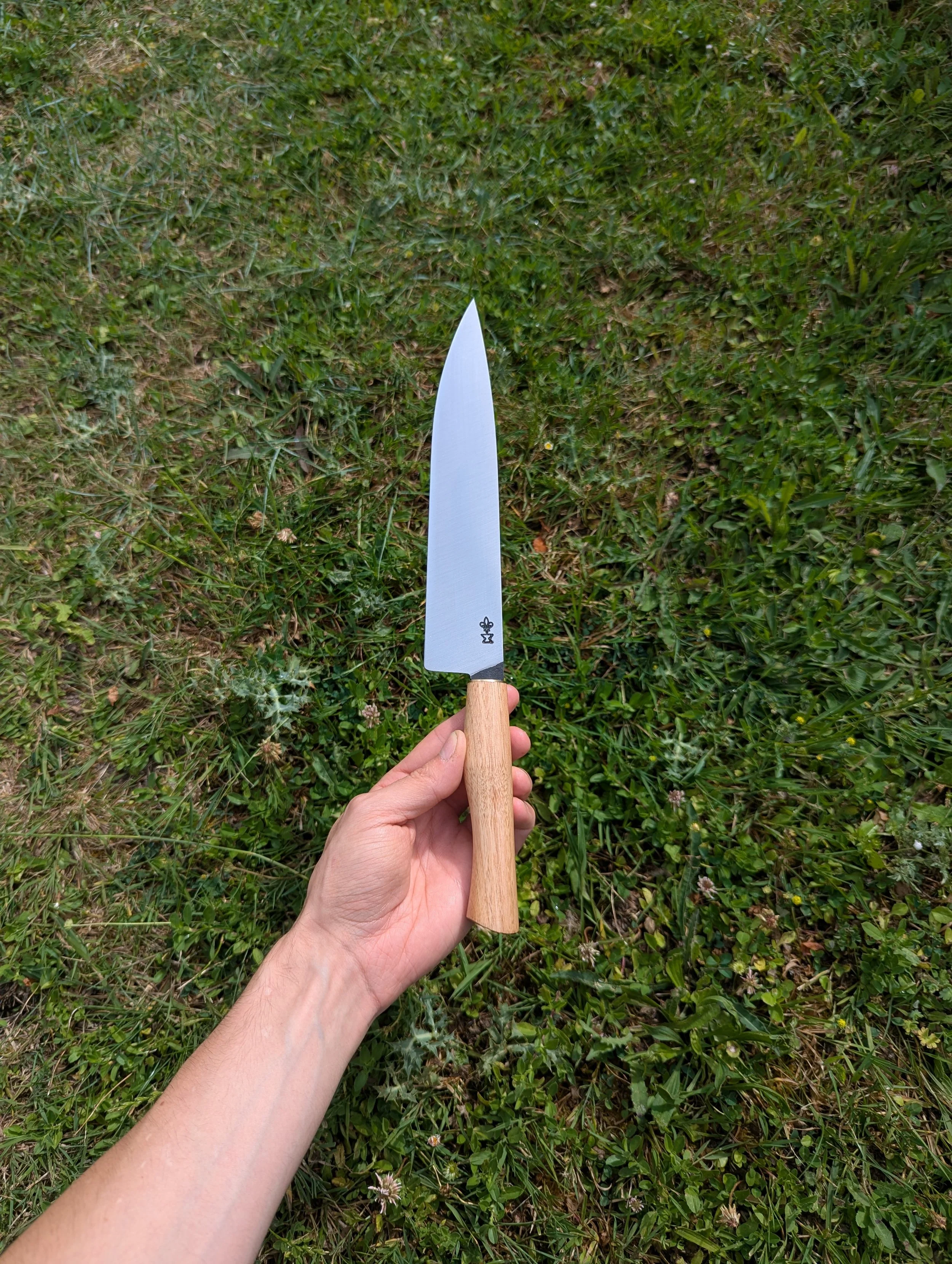 "L'Assistant" - Couteau de cuisine Carbone - Variation Chêne Américain