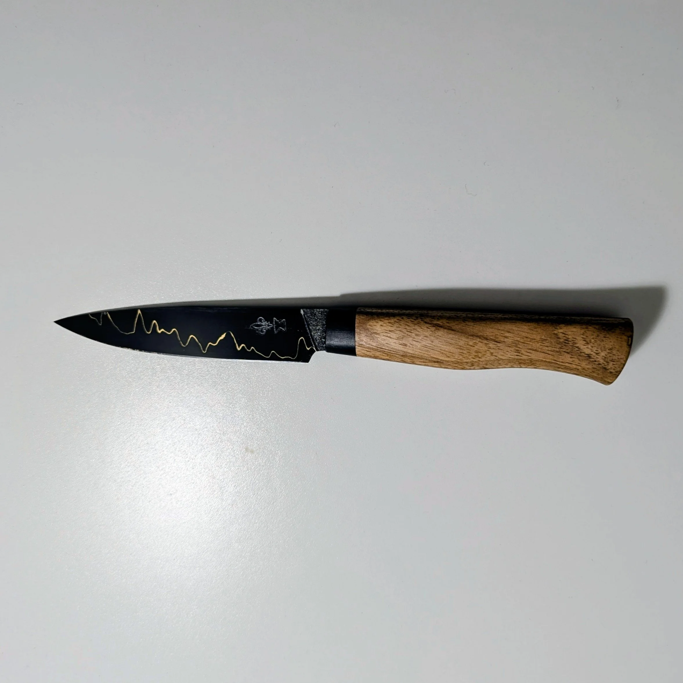 Couteau d'Office Doré - Etoffe au Laiton