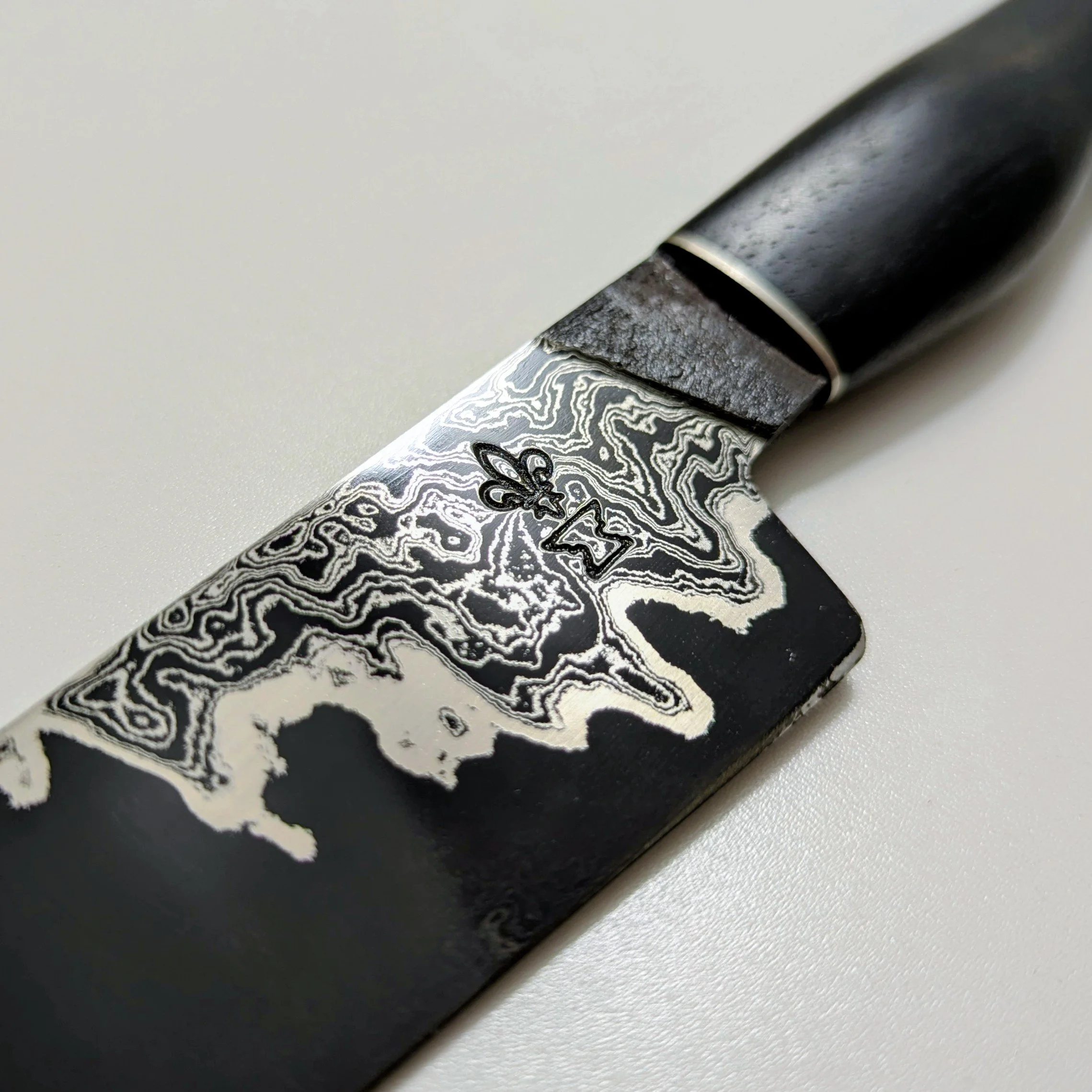 Couteau de Cuisine Damas - Style Médiéval