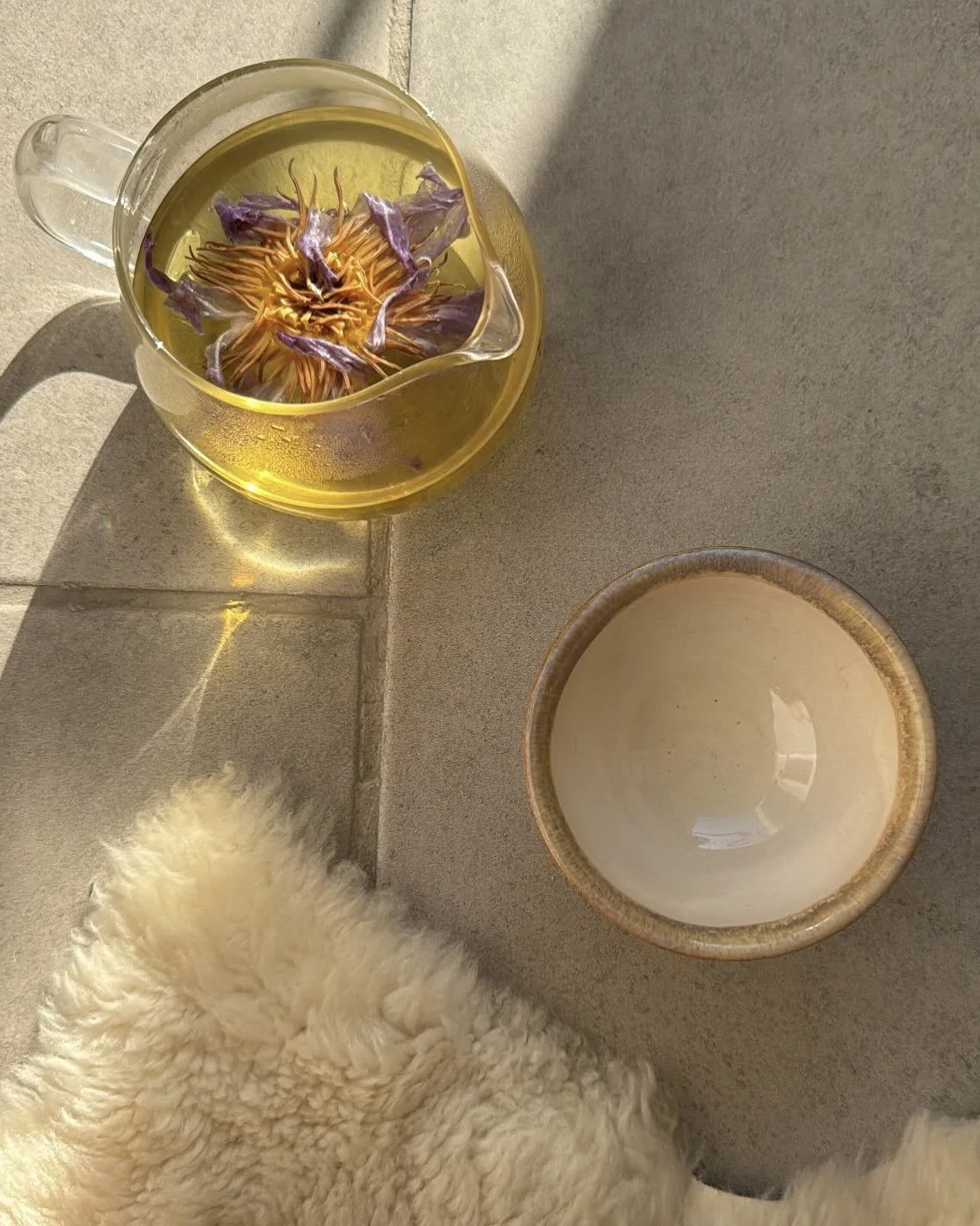 so many cups of lotus tea shared