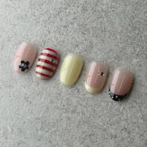 September Korean gel nail art design 03, Urban Beauty Auckland CBD