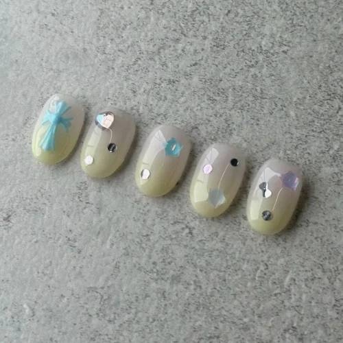 September Korean gel nail art design 04, Urban Beauty Auckland CBD