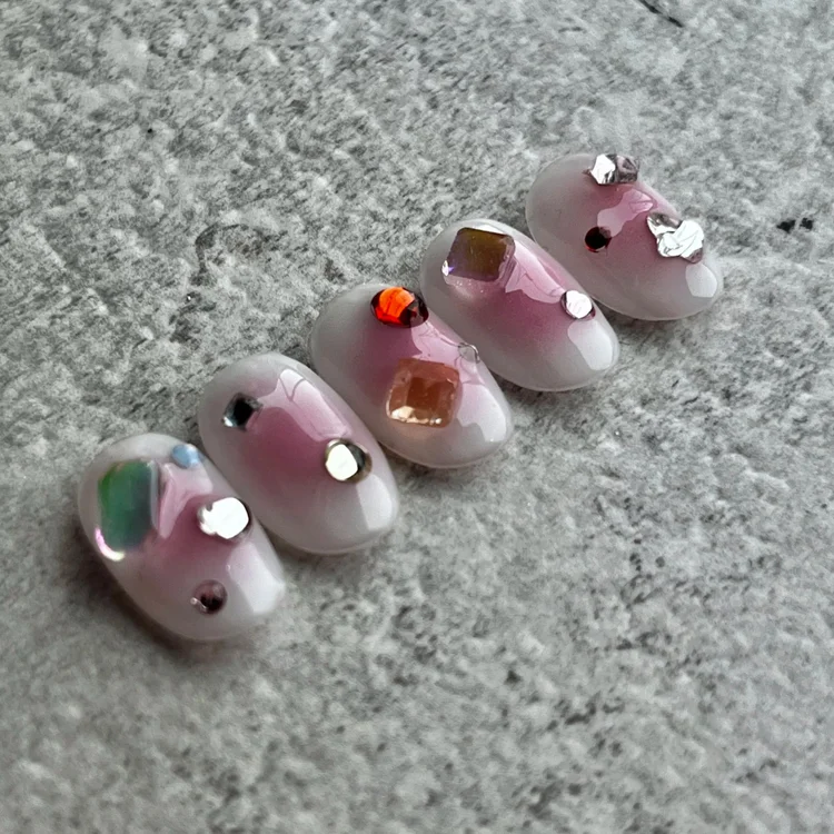 October Korean gel nail art design 03, Urban Beauty Auckland CBD