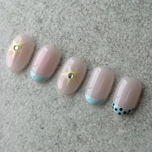 September Korean gel nail art design 01, Urban Beauty Auckland CBD