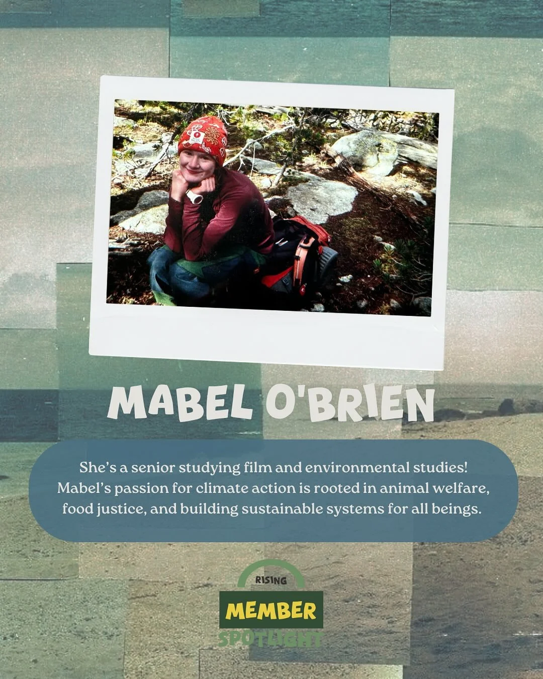 Last Summer, Mabel participated in the leadership academy with New Roots Institute. Now, she is currently working with New Roots still and, in addition, Humane World for Animals helping educate students and expanding plant-based options in our very o