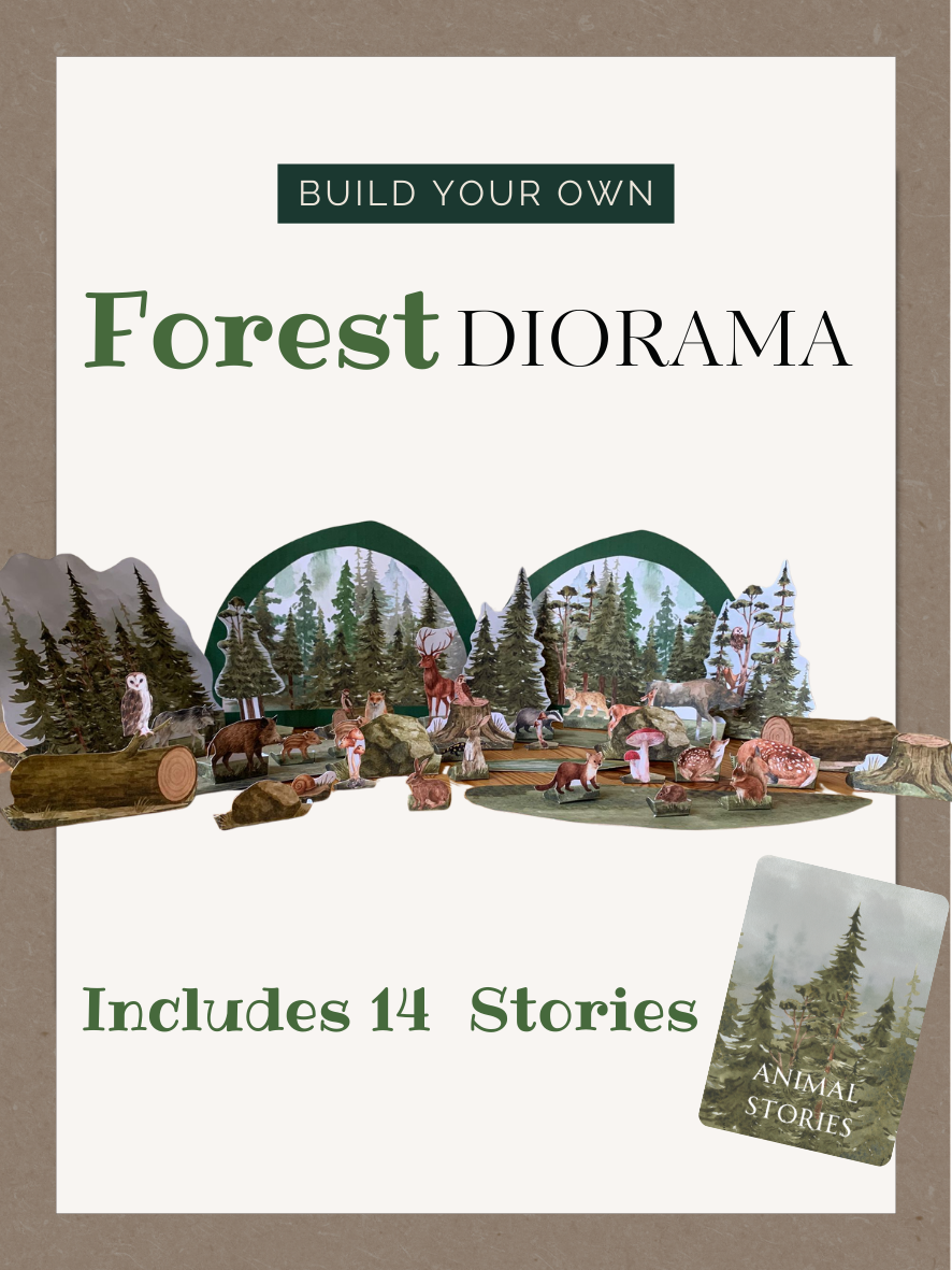 Printable Storytelling Woodland Animal Diorama Kit