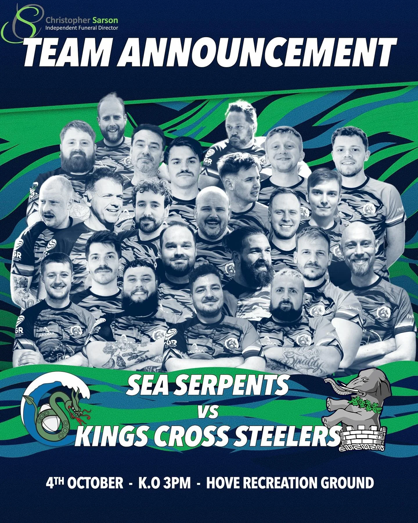 Game two of the season is here. The Serpents have been training hard and are ready to take on @kxsrfc this Saturday at Brighton Rugby Club. We would love to see you there! 

🏉 Match Info
🗓️ Saturday 4th October 
📍 Hove Recreation Ground - BN3 6LL
