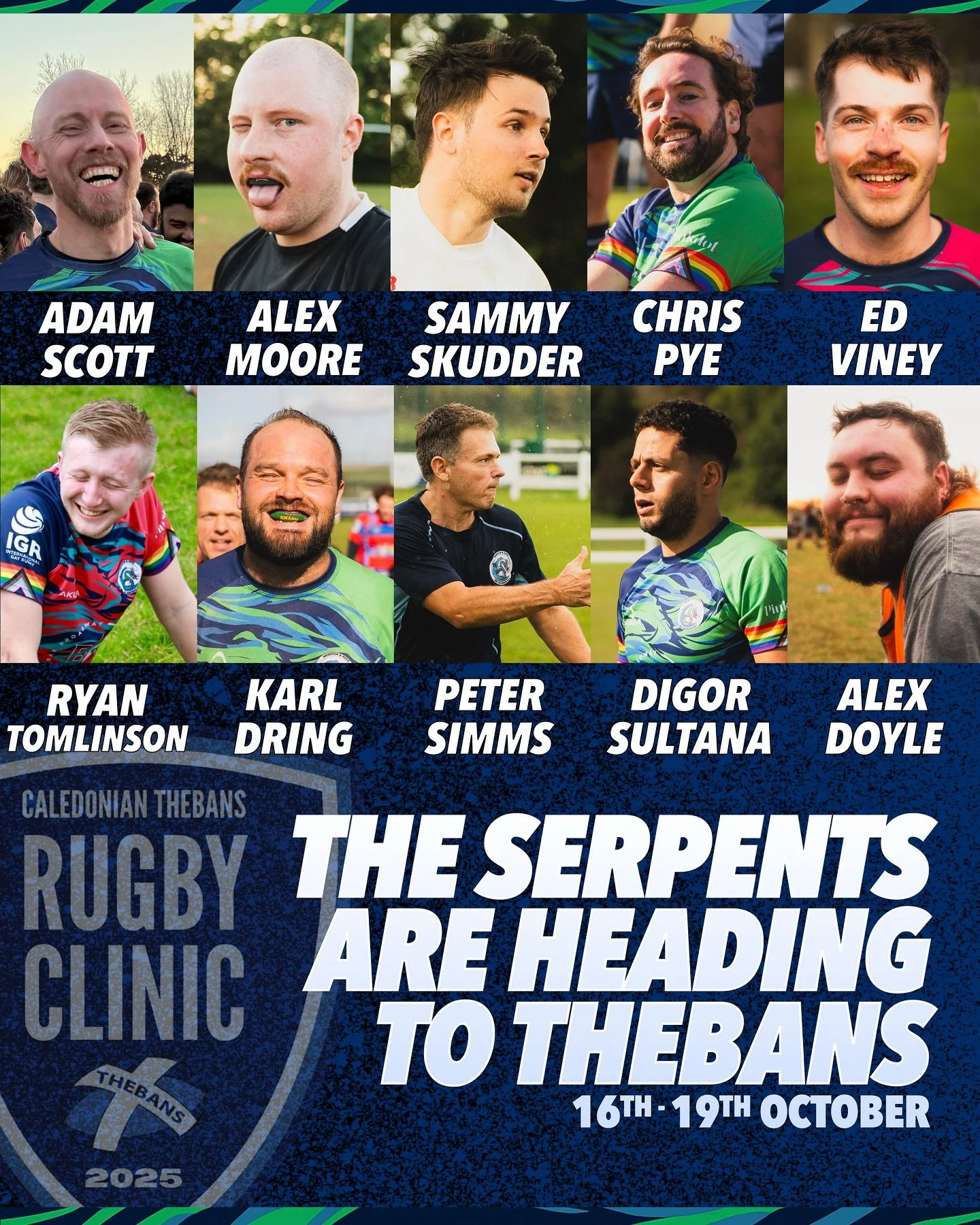 The Serpents are slithering north to Edinburgh for a weekend with the @thebansrugby! New city, new challenge, same Serpent spirit. 

#bhssrfc #seaserpents #igrugby #rugbyforall #igr #rugbyunion
#Igbtasports #inclusiverugby #playwithpride #gayrugby #b