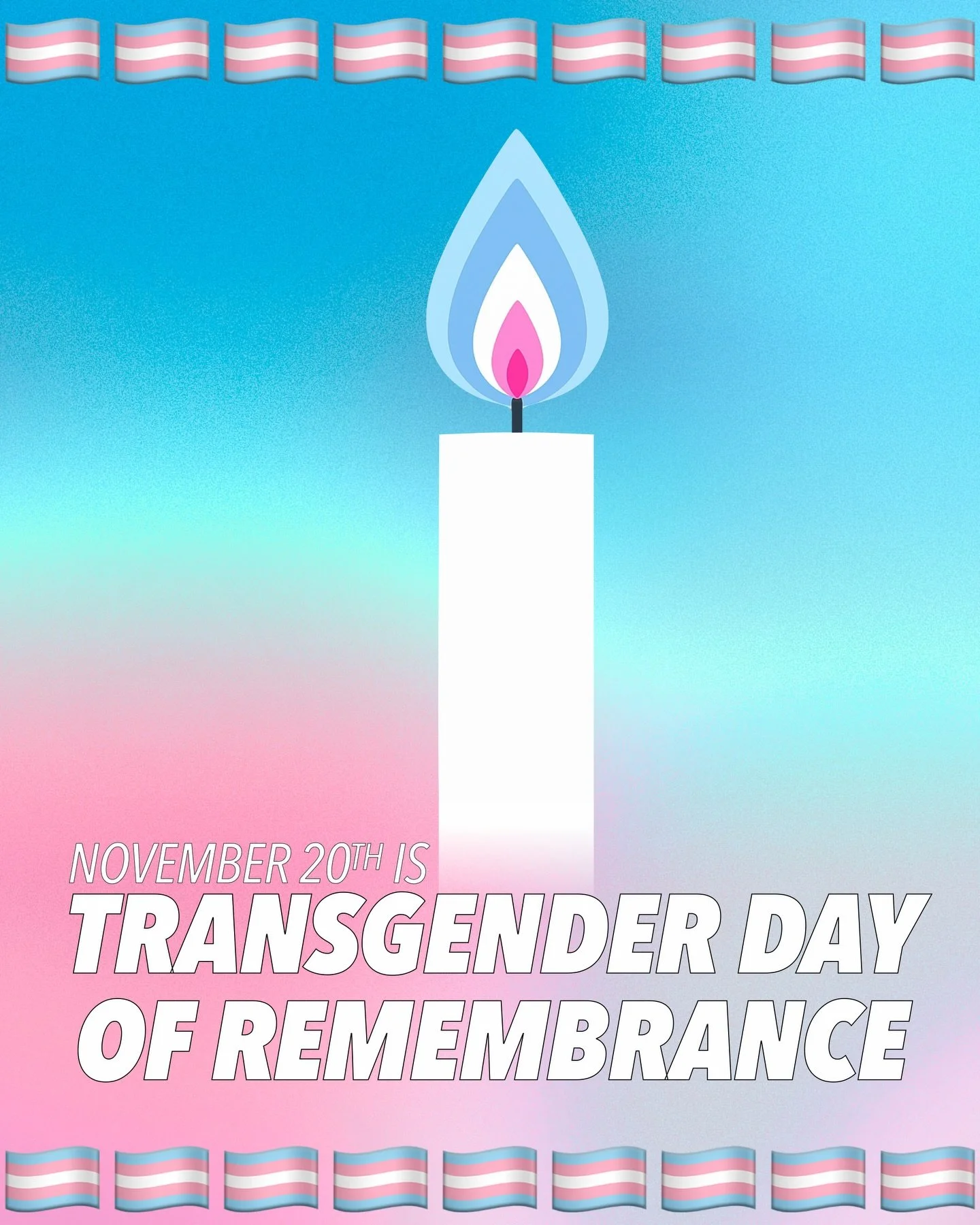 Transgender Day of Remembrance 
(TW// suicide, murder, transphobia)

Every year since 1999, on 20th November, transgender people and their allies worldwide gather to mark Transgender Day of Remembrance (TDOR). This emotionally taxing yet vital occasi