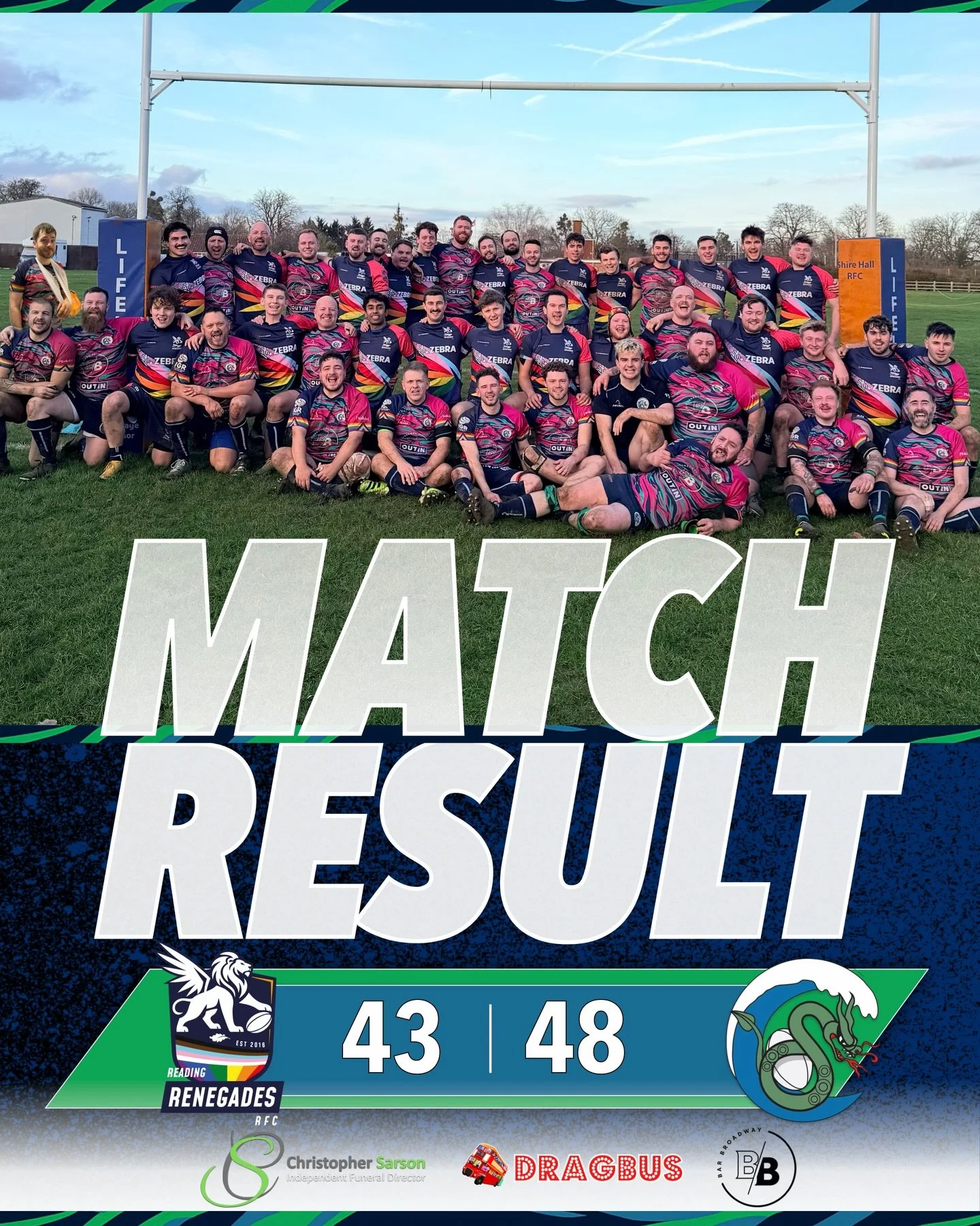 Yesterday&rsquo;s game against the @renegades_rfc was a great one! Both sides fought hard, with the Serpents just taking the win at the end, the final score being 43-48, thanks for a super fun day.