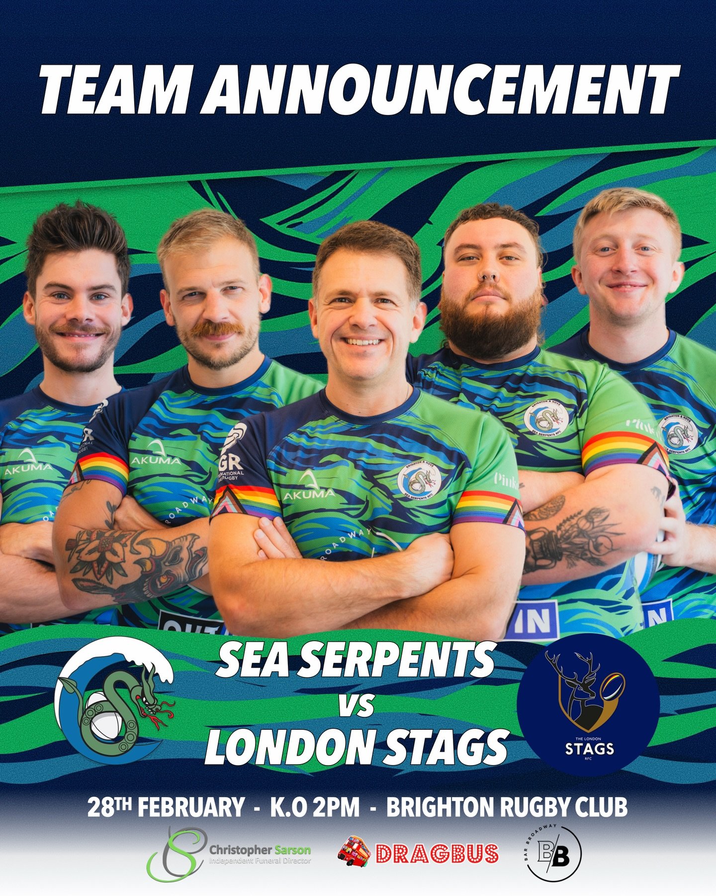 Another week, another game! 🏉🐍🦌🏉 This week we&rsquo;re against @thelondonstagsrfc! Bring it on! Note the updated location, we&rsquo;re playing at Brighton Rugby Club this week. Come on down to show your support! #rugby #gayrugby #lgbtsports #brig