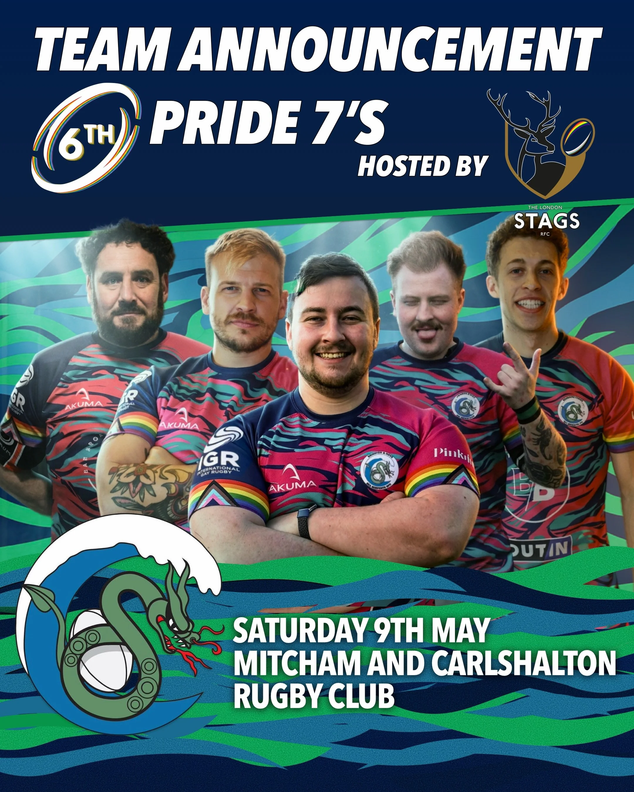 We&rsquo;re looking forward to an action packed day of fast paced 7&rsquo;s Rugby tomorrow at @thelondonstagsrfc Pride 7&rsquo;s Day #. . #bhssrfc #seaserpents #igrugby #rugbyforall
