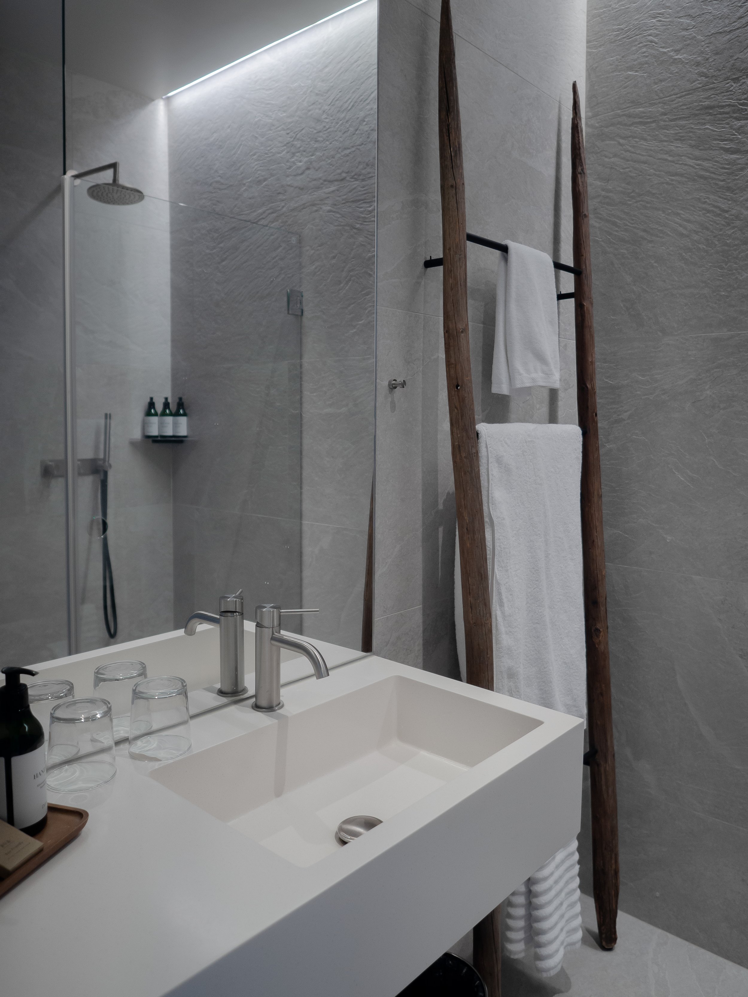 Boutique hotel room bathroom