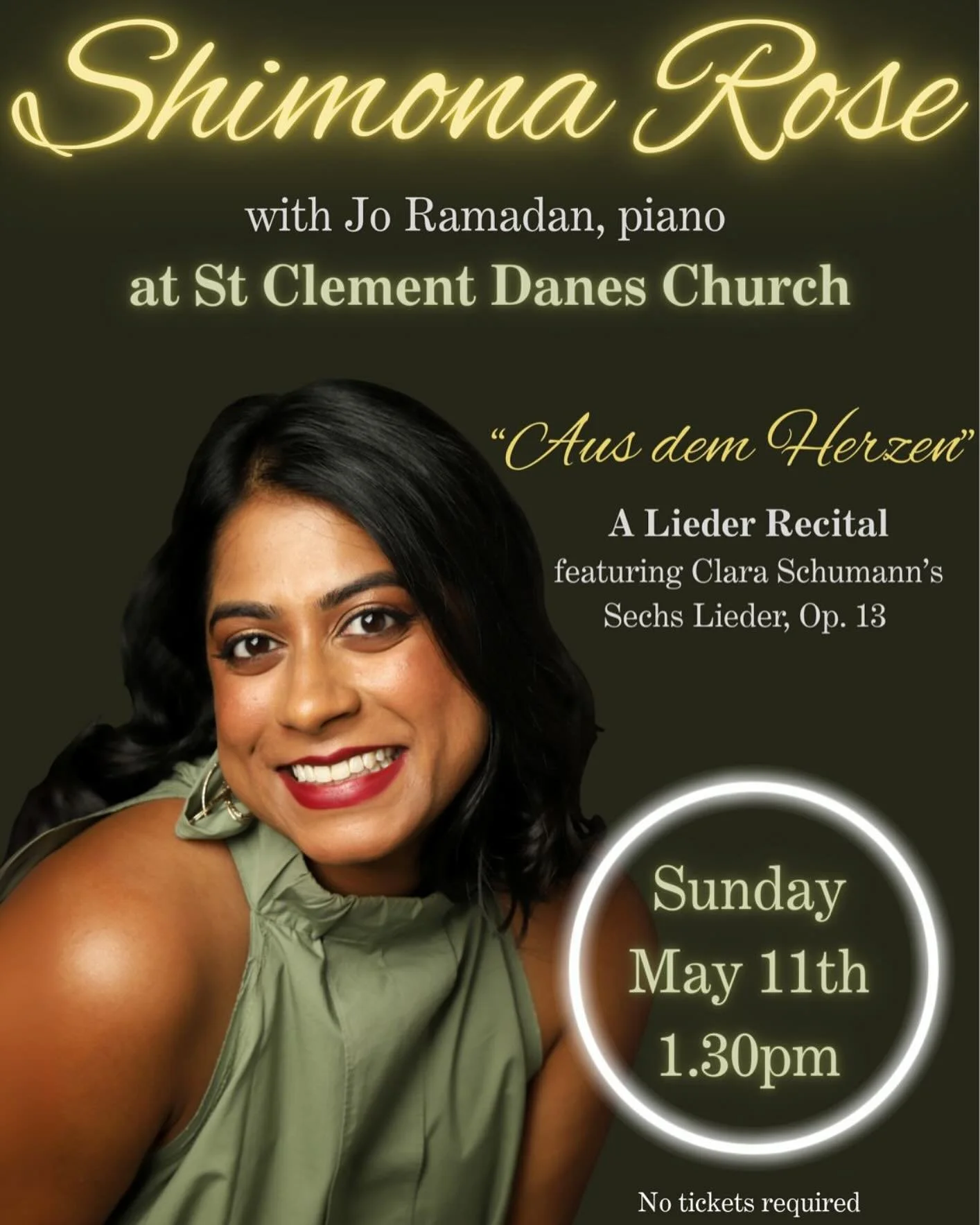 &hearts;️ AUS DEM HERZEN - a lieder recital &hearts;️

Sunday, 11th May, 1.30pm @ St Clement Danes, RAF Church

Very excited to perform some of my favourite lieder repertoire with the wonderful @jrampiano in such a spectacular setting. Featuring a bi
