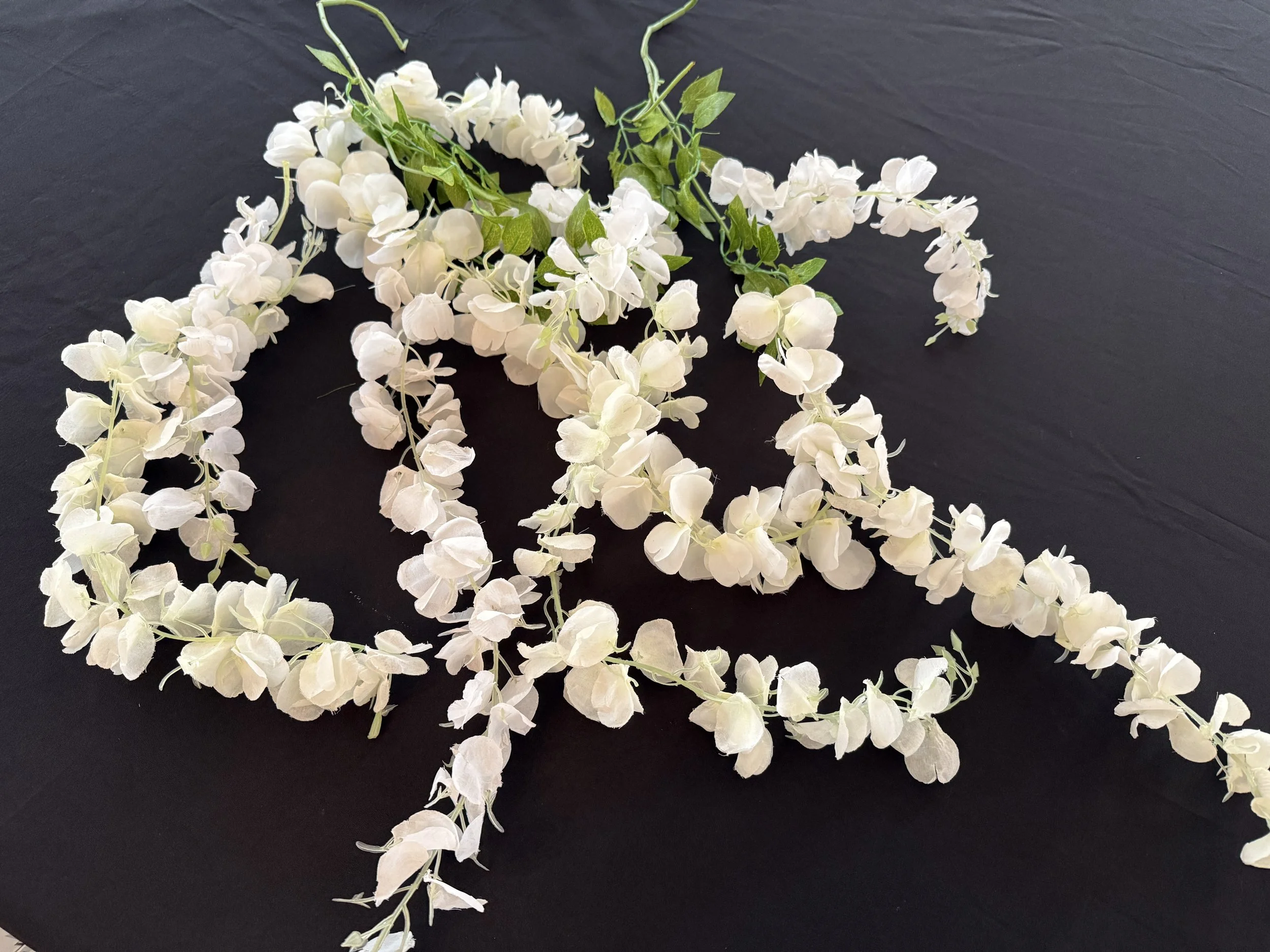 Silk White Floral Strings