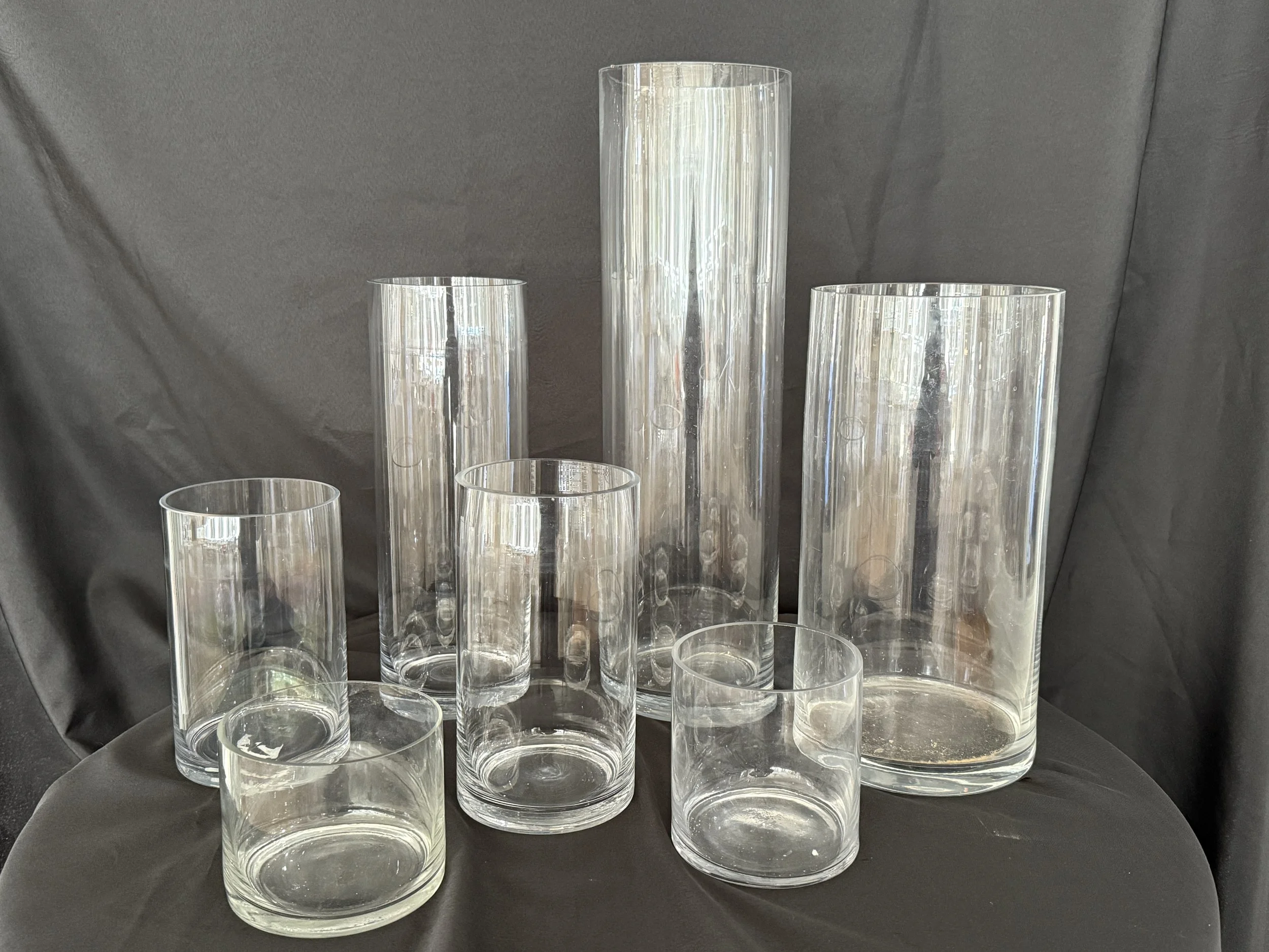 Clear Cylinders - 1 each (4", 5" ,8", 9", 14"x5" cir, 14"x7"cir, 20"