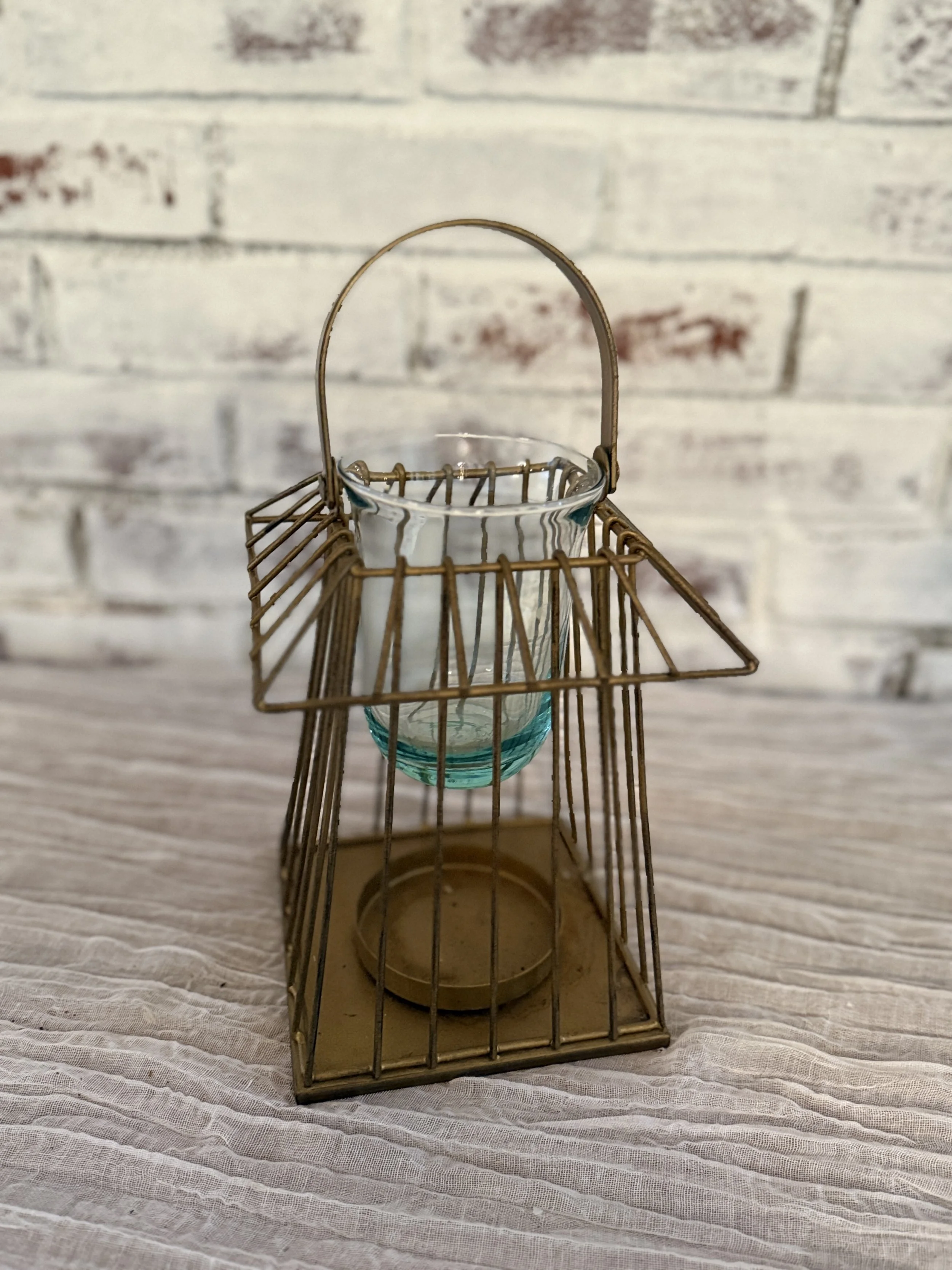 Brass votive candle holder