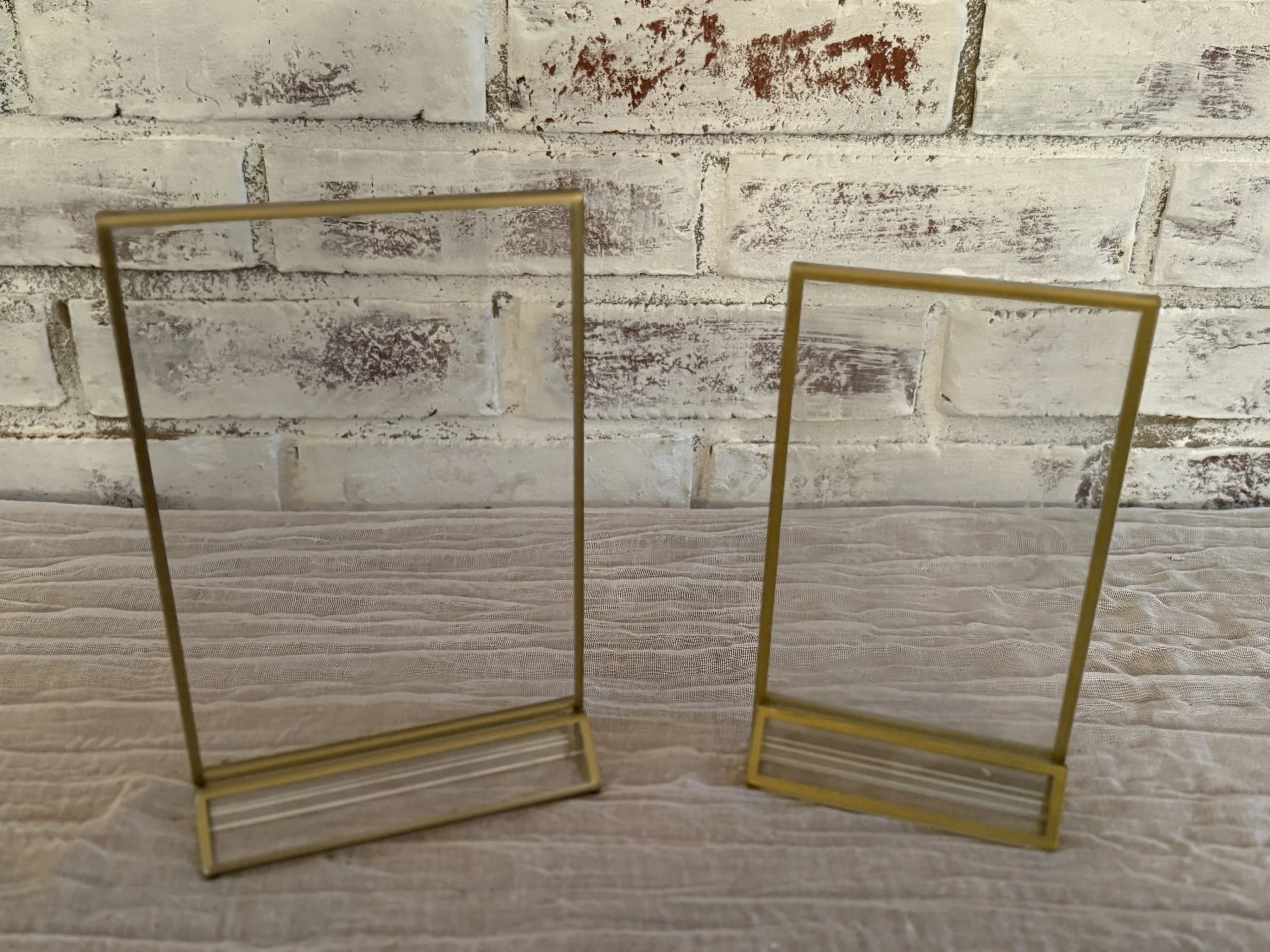 Gold Trimmed Table Number/Photo Holders (4-5x7) (12-4x6)