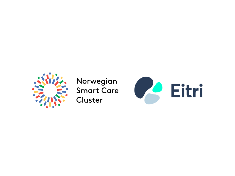 Logoene til Norwegian Smart Care Cluster og Eitri
