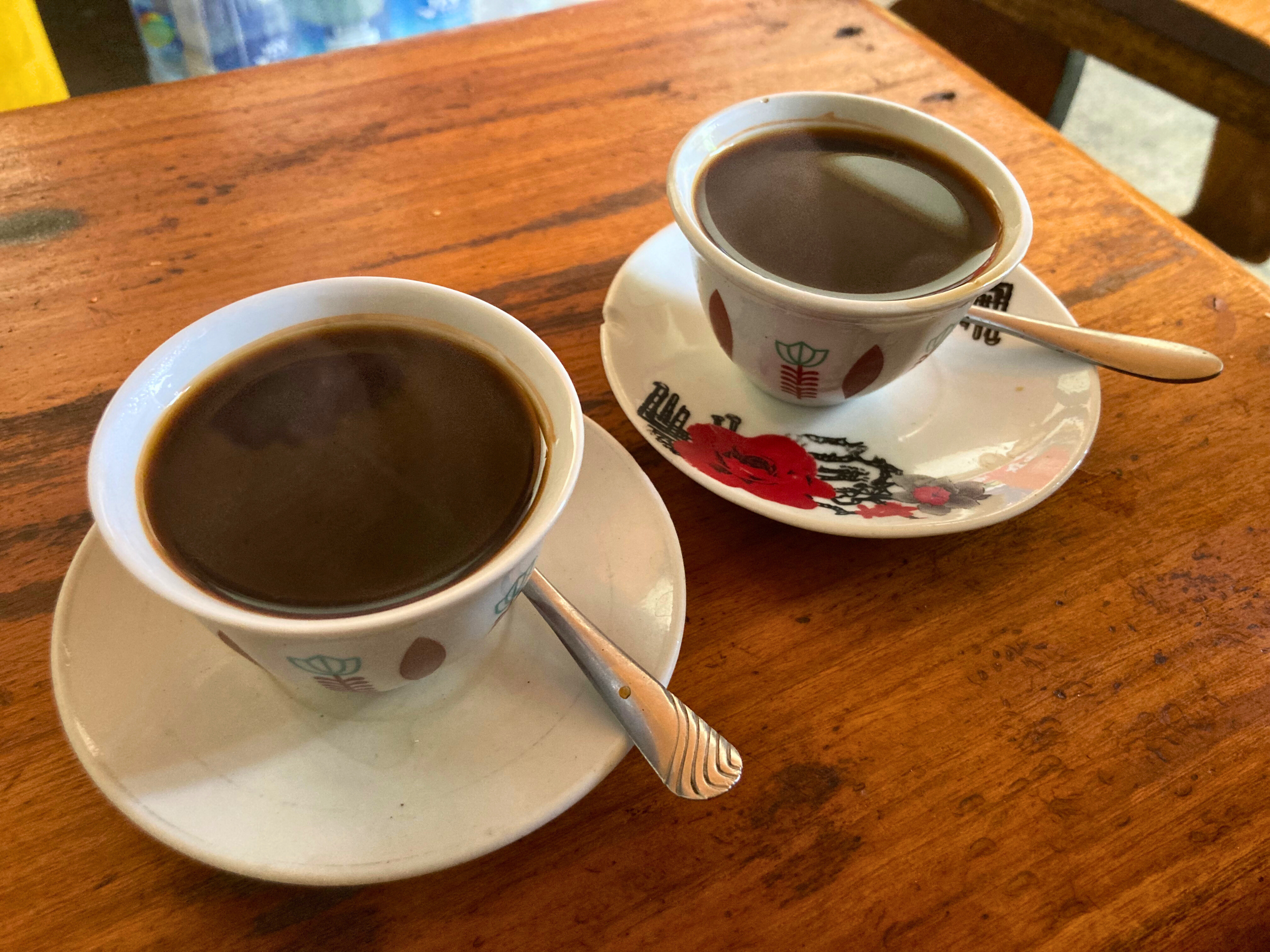 Most Ethiopians drink their coffee without milk but lots of sugar