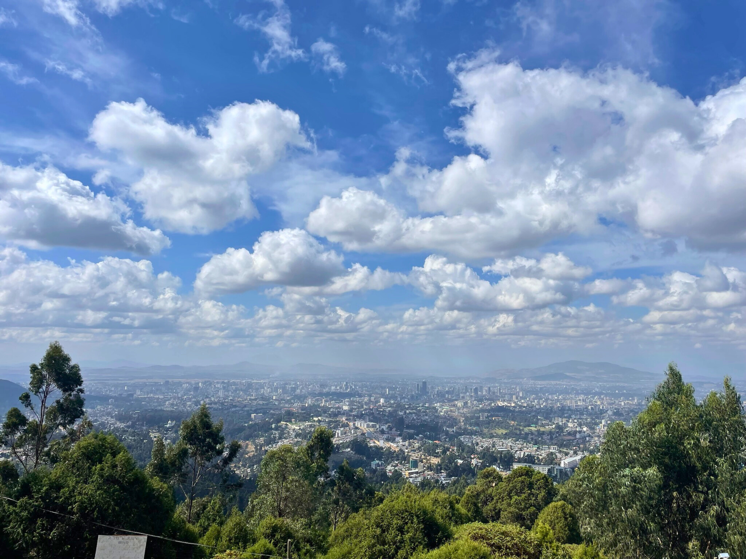 Morning view over Addis Ababa
