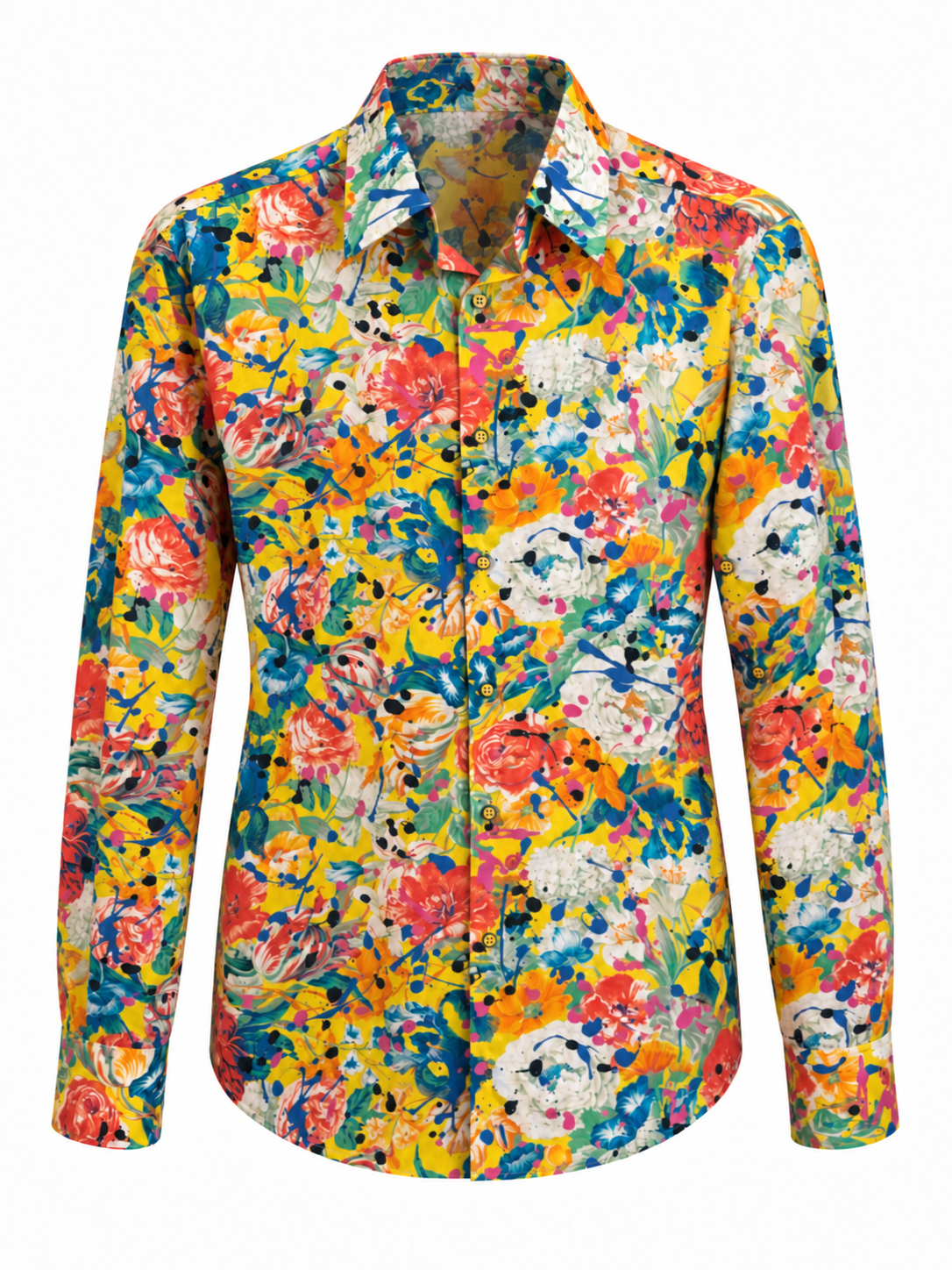 Golden Bloom Cotton Shirt