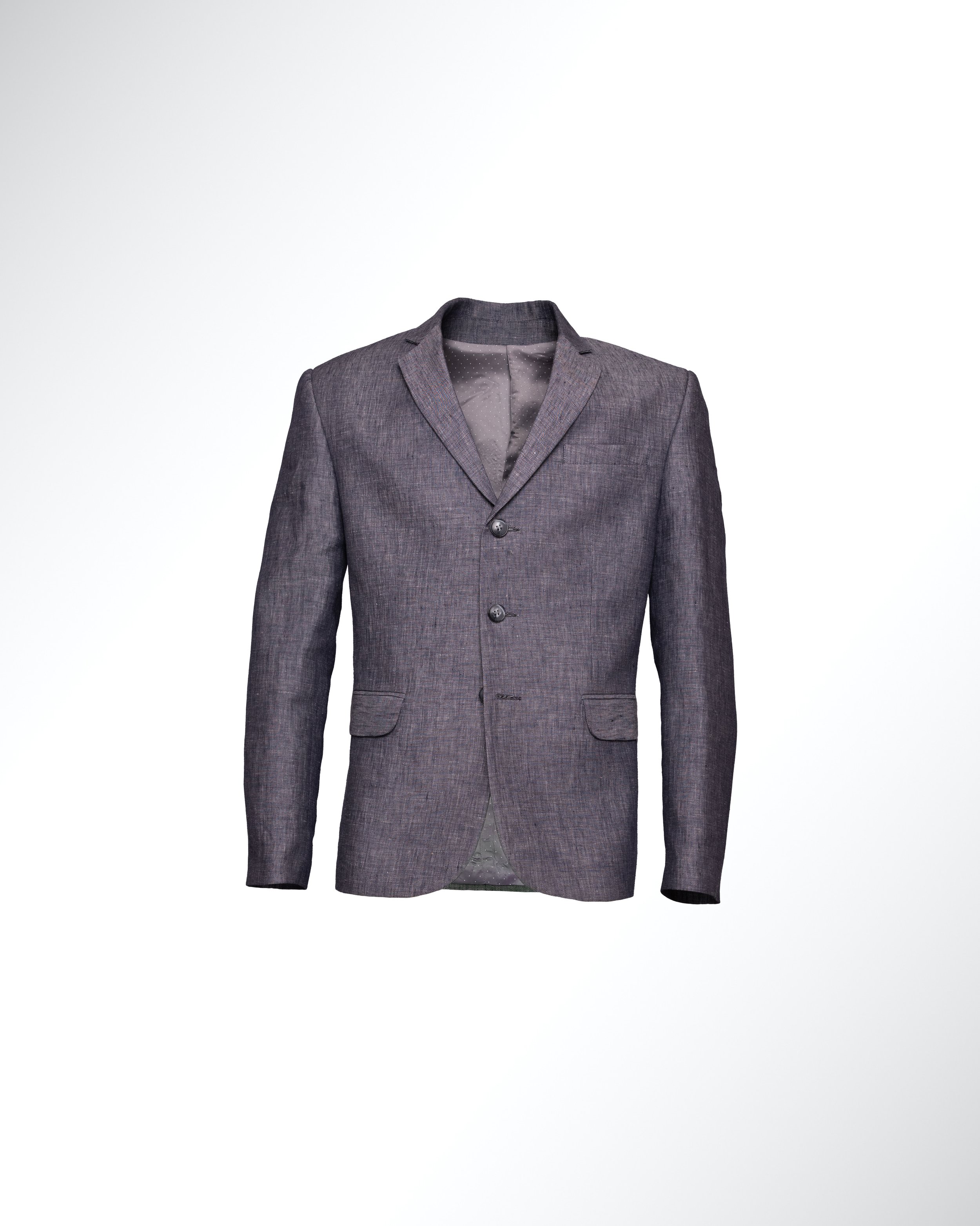 Dark Grey Linen Suit Jacket