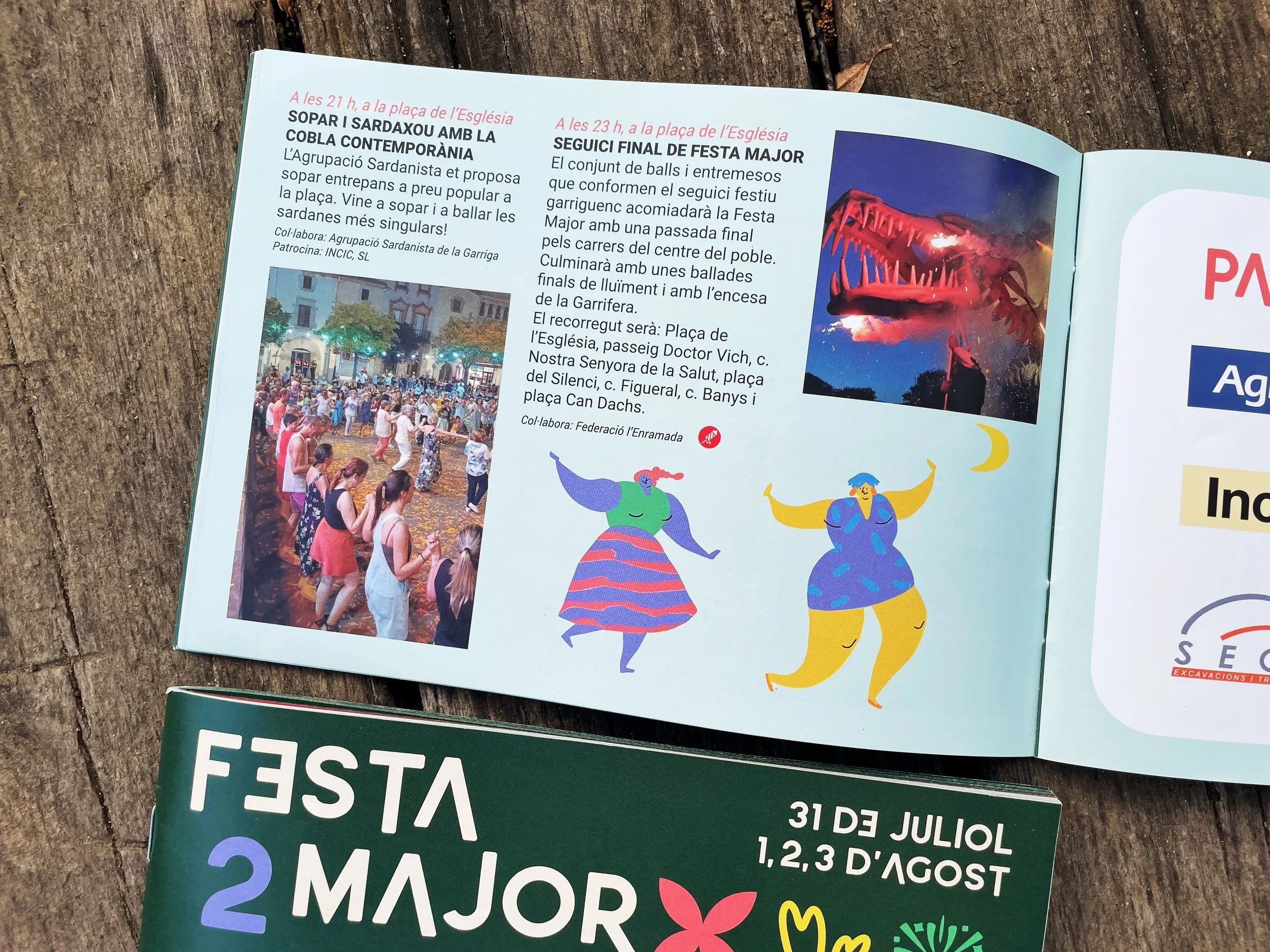 Patrocinio del Sardaxou de la Fiesta Mayor de La Garriga