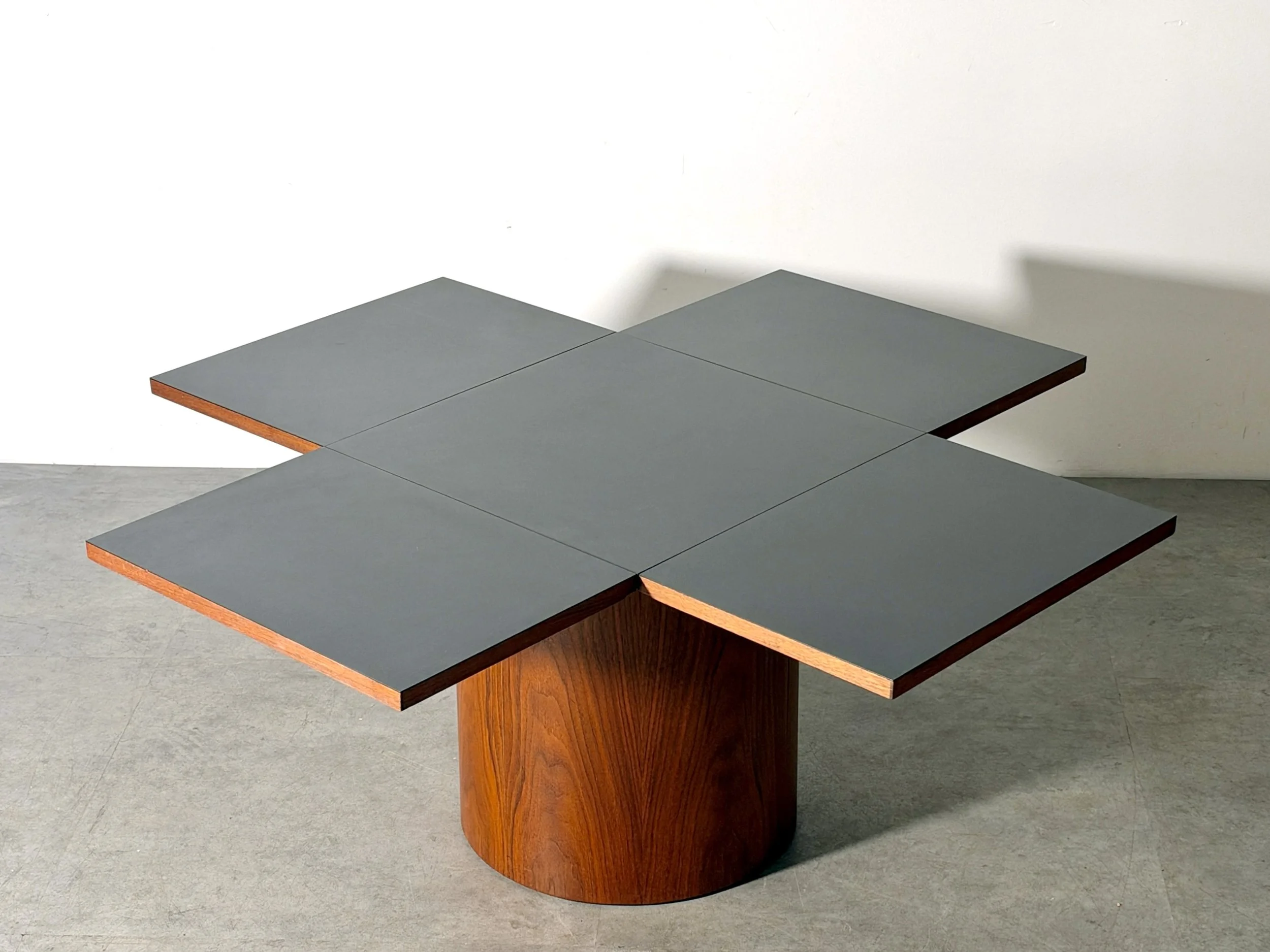 vintage mid century modern vladimir Kagan danish modern coffee table cocktail table side table end table expandable extending hinged rare unique modular coffee table 1960s