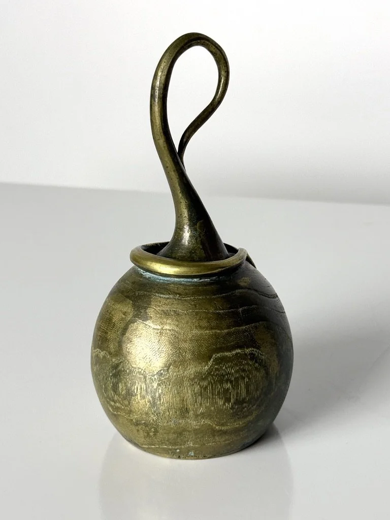 vintage mid century modern detroit michigan bronze abstract organic sculpture bell harry bertoia cranbrook carl aubock rare unique table top sculpture object
