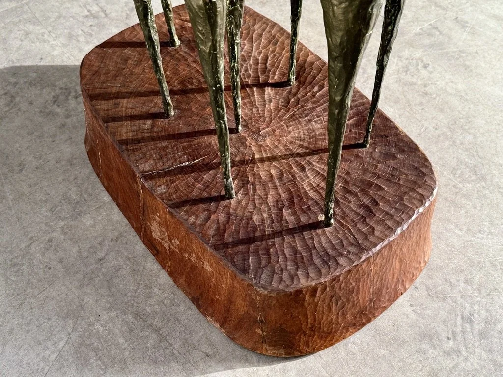 vintage mid century modernist bronze sculpture large brutalist bronze figurative sculpture lynn chadwick cranbrook detroit artist unique large bronze floor sculpture