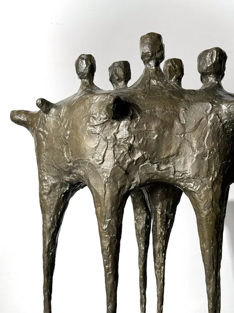 vintage mid century modernist bronze sculpture large brutalist bronze figurative sculpture lynn chadwick cranbrook detroit artist unique large bronze floor sculpture